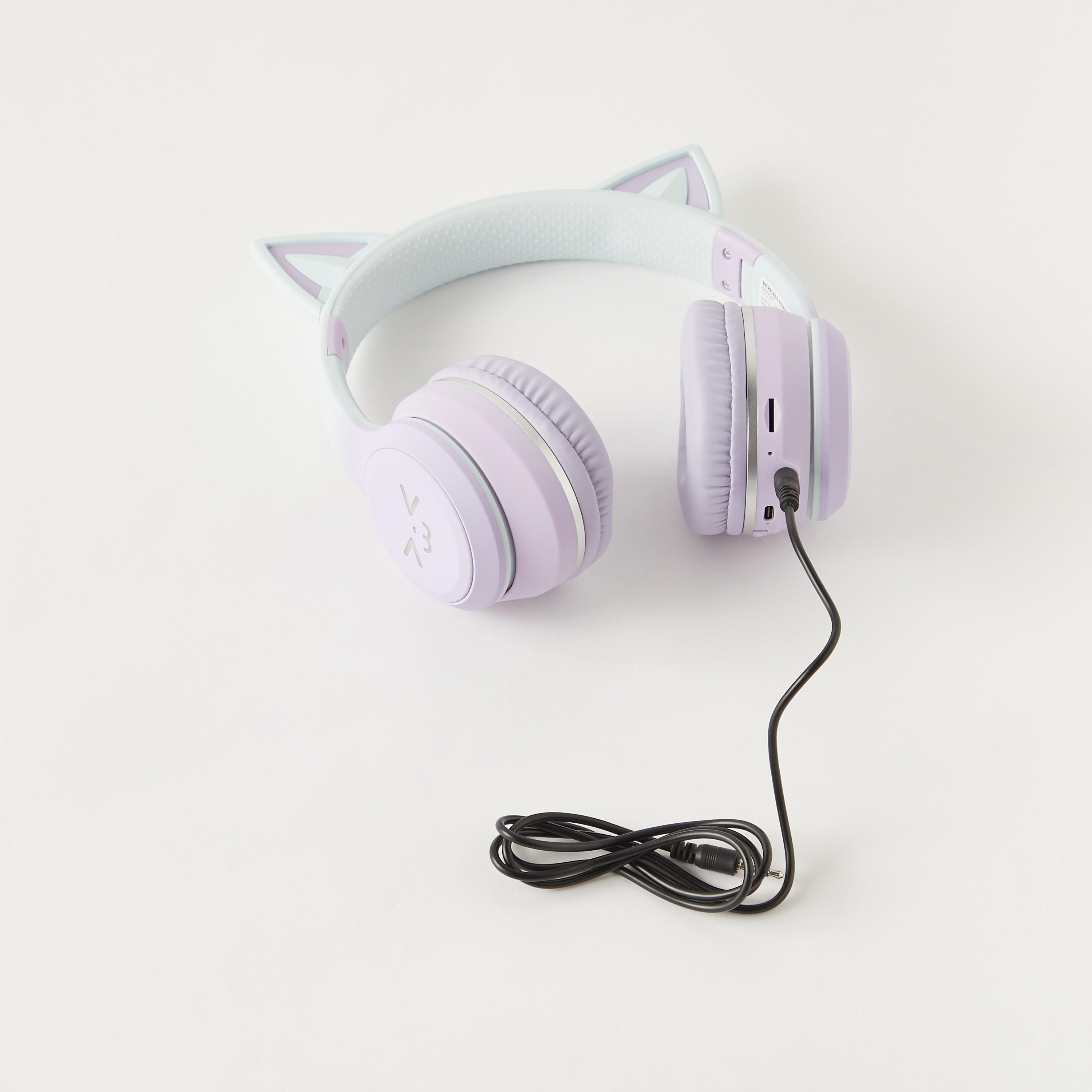 Findz Cat Light-Up Wired Headphones with Microphones-electronics-headphonesandearphones-image-1