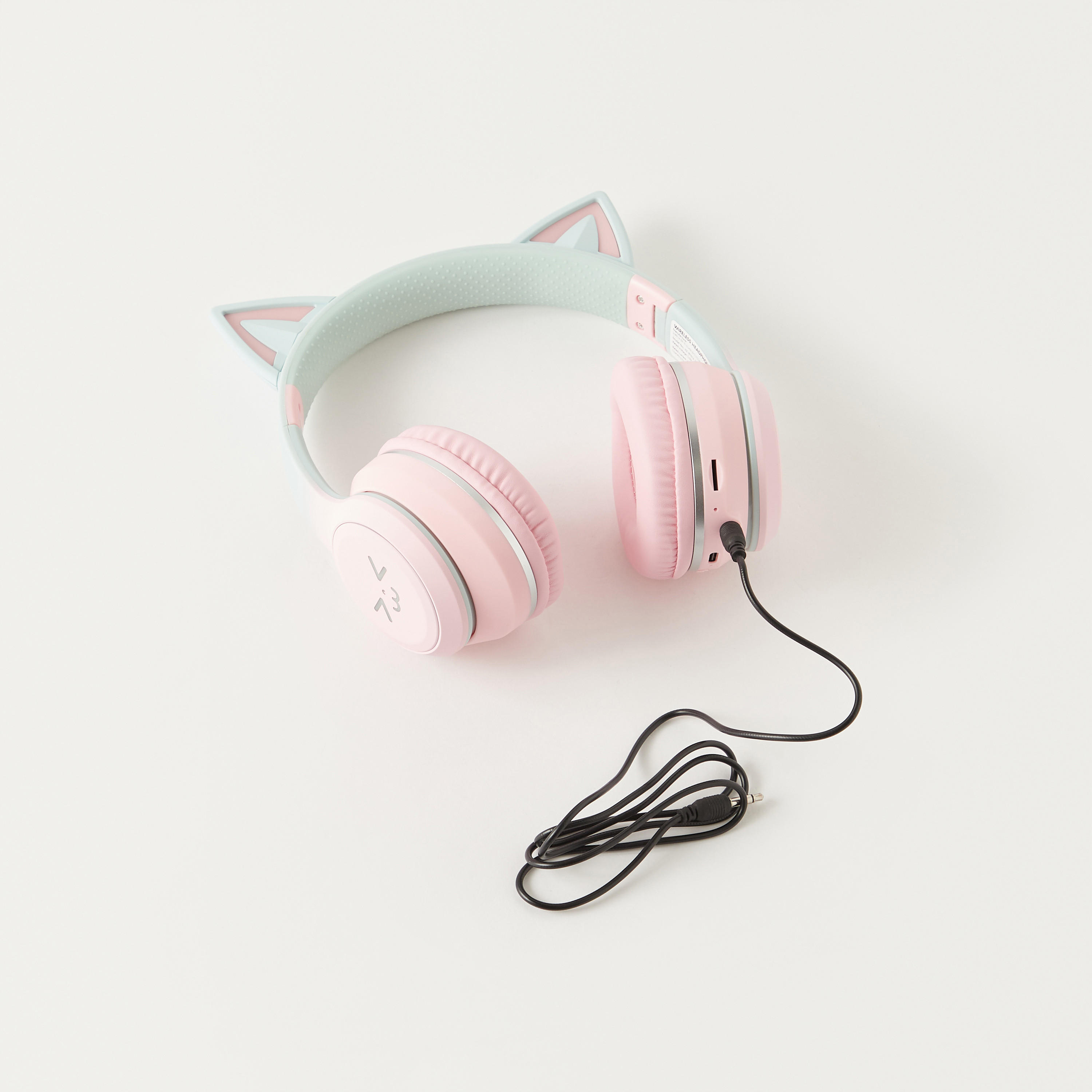 Findz Cat Light-Up Wired Headphones with Microphones-electronics-headphonesandearphones-image-1