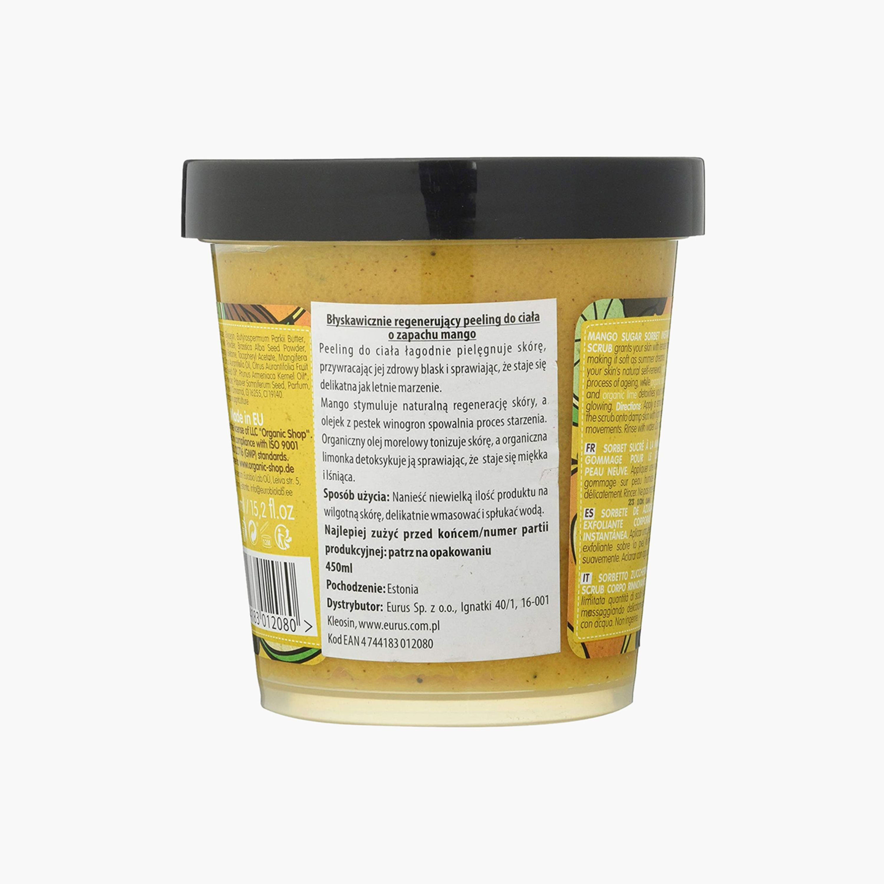 Organic Shop Body Desserts Mango Sugar Sorbet Instant Renewal Body Scrub - 450 ml-beautyandpersonalcare-bathandbody-bathandshower-scrubs-image-4