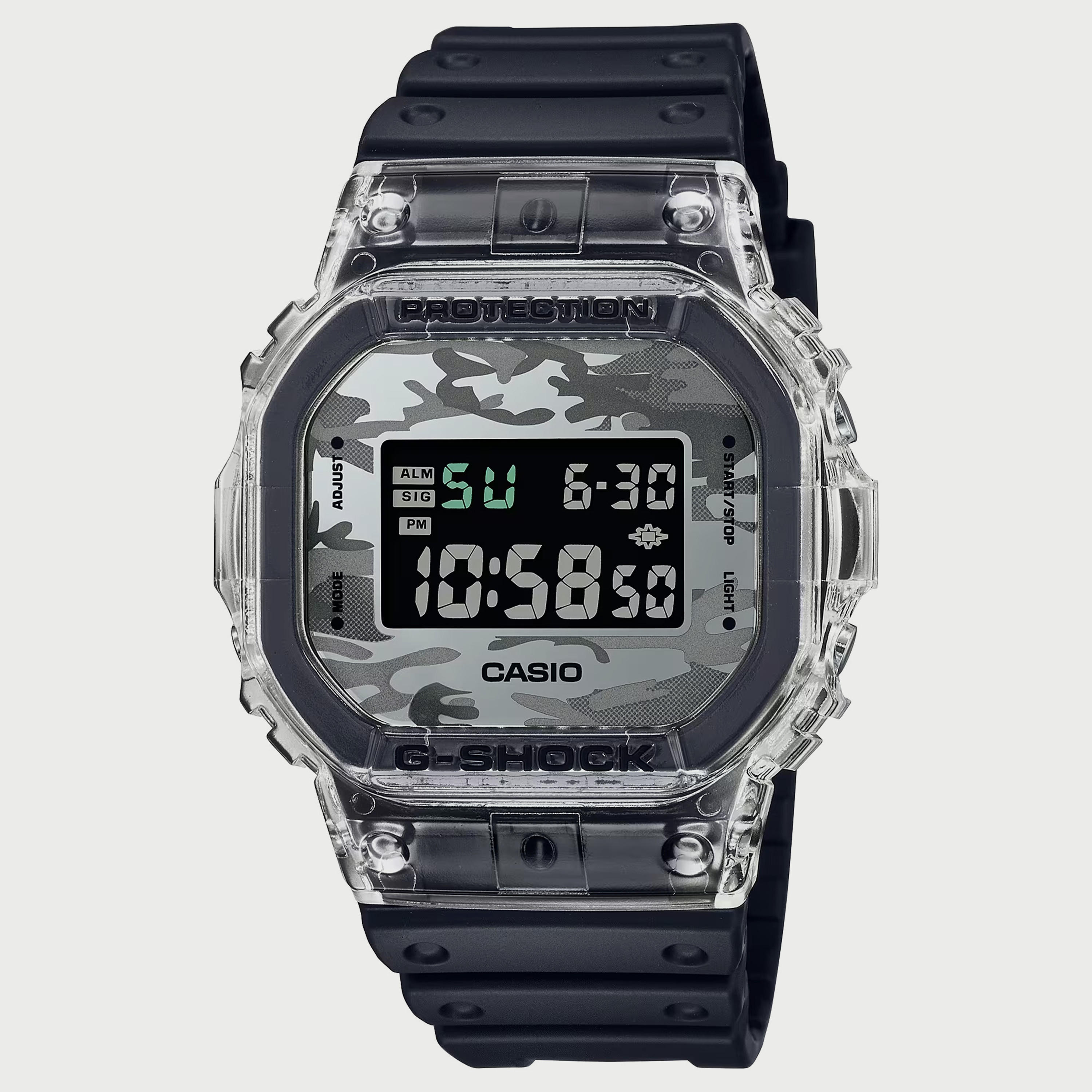 G-Shock Men's Black Digital Silicone Strap Watch - DW-5600SKC-1DR-men-watchesandjewellery-watches-image-1