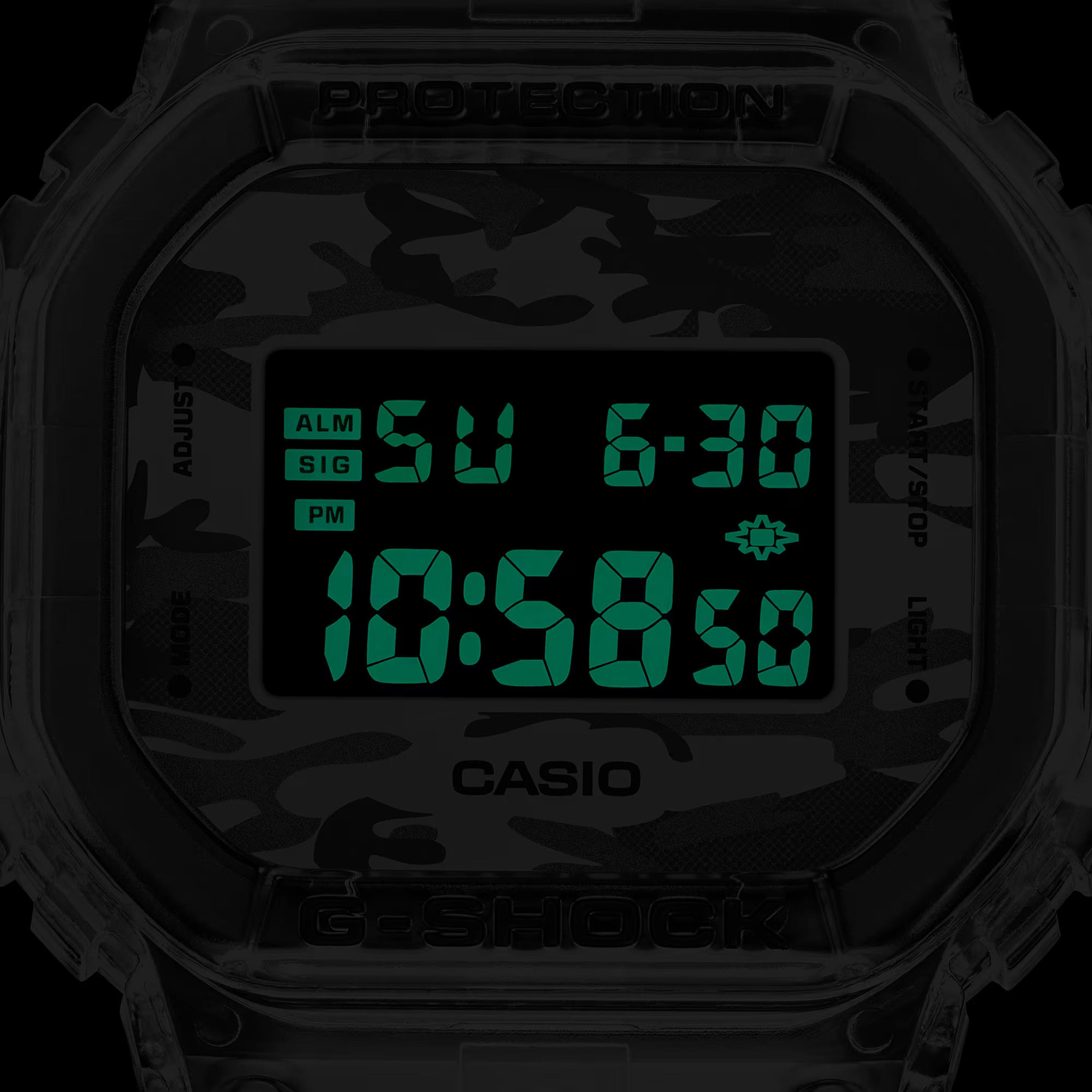 DW-5600SKC-1DR ساعة رقمية للرجال بلون أسود مع سوار سيليكون من جي شوك-men-watchesandjewellery-watches-image-5