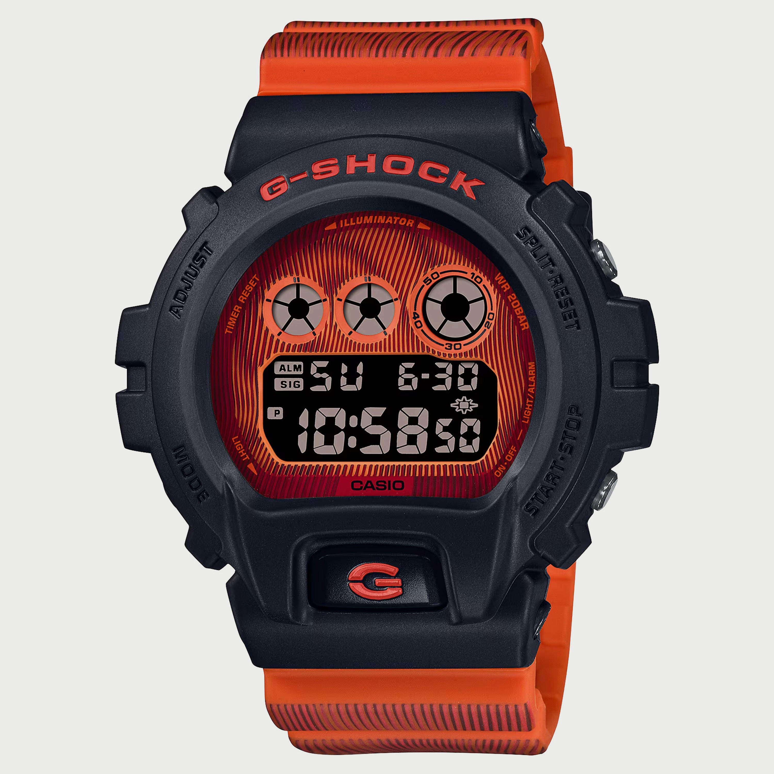DW-6900TD-4DR ساعة رقمية للرجال بألوان متعددة مع سوار سيليكون من جي شوك-men-watchesandjewellery-watches-image-1