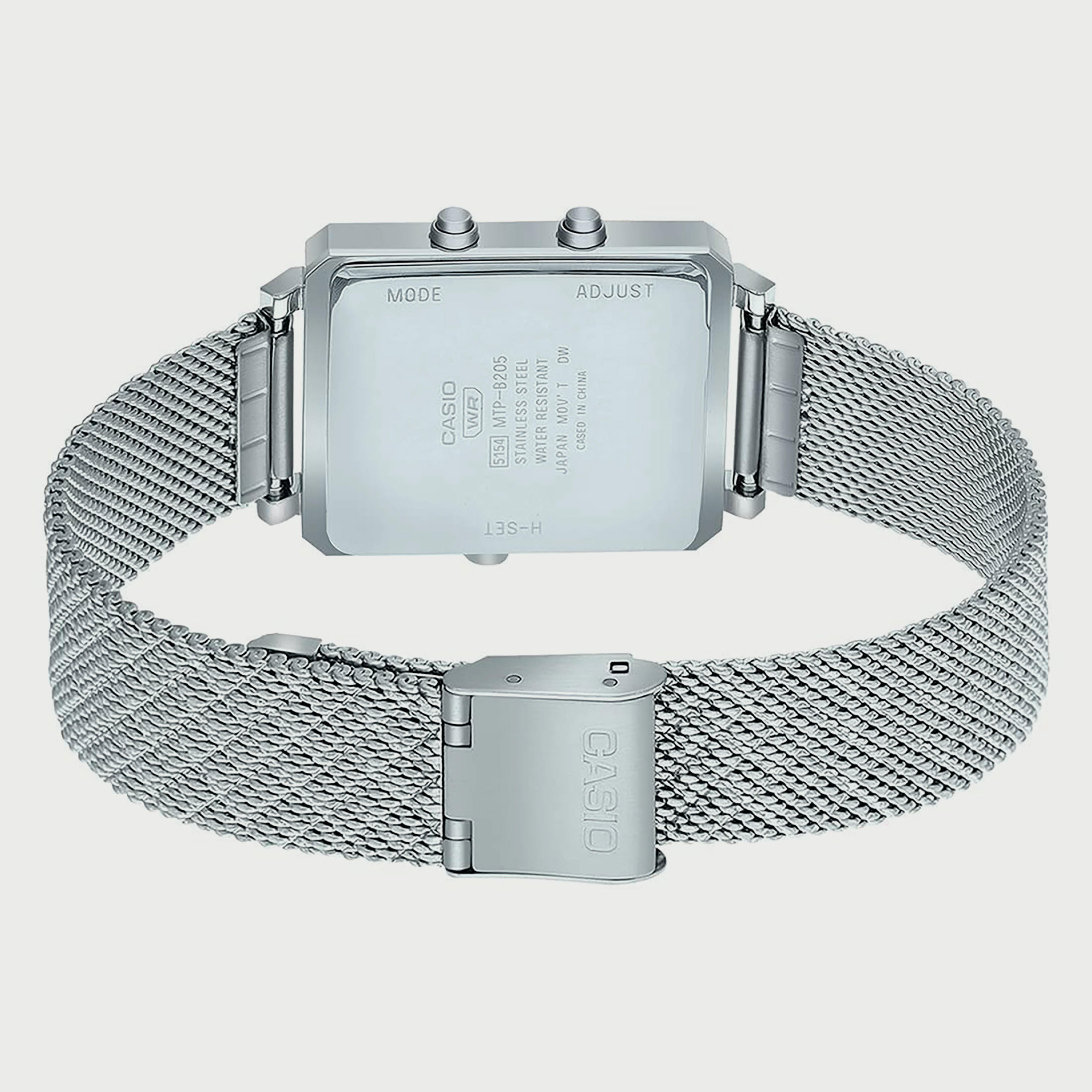MTP-B205M-3EDF ساعة أنالوج-رقمية للرجال بلون فضي مع سوار ستانلس ستيل من كاسيو-men-watchesandjewellery-watches-image-3