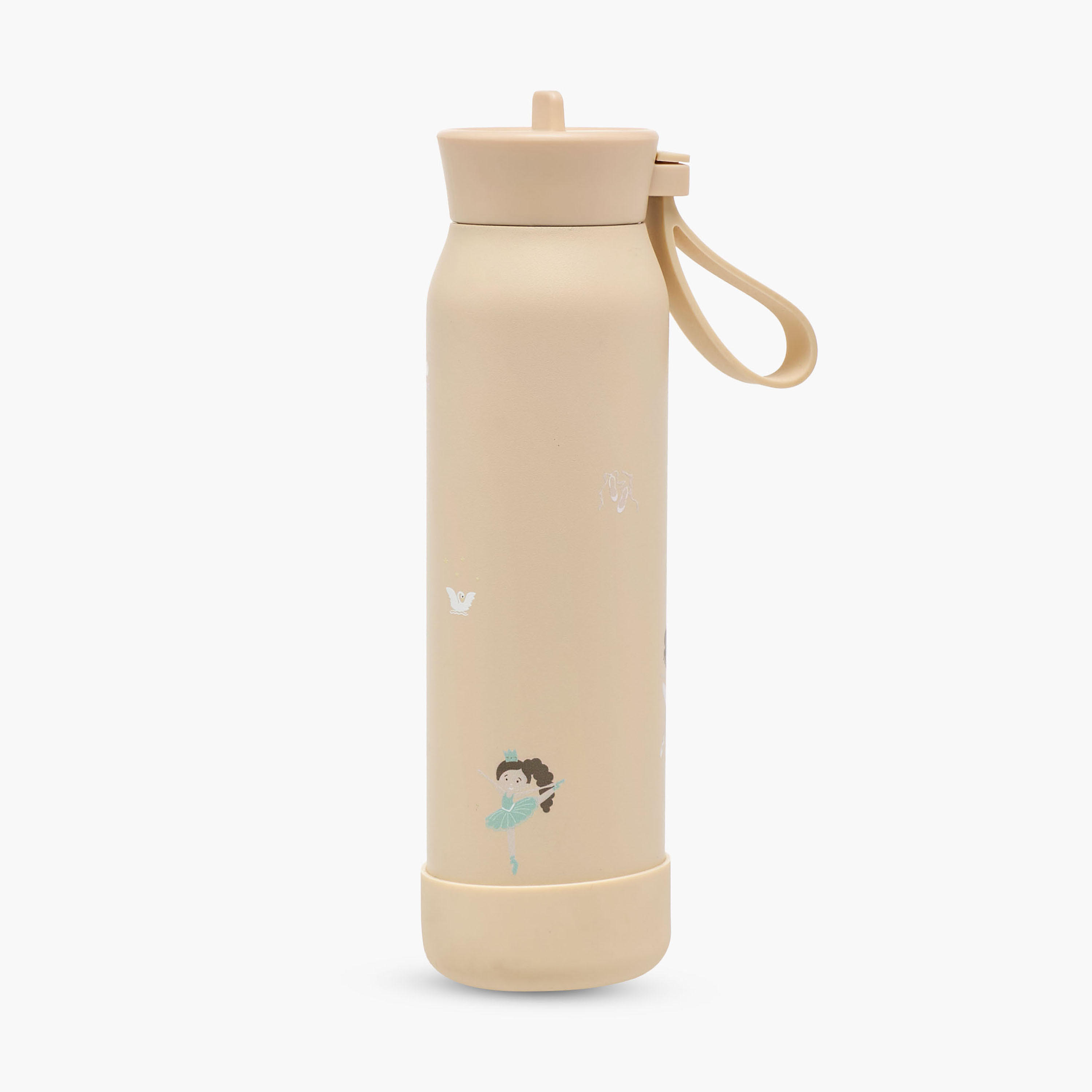 Citron Ballerina Print Stainless Steel Water Bottle - 350 ml-school-waterbottles-image-1