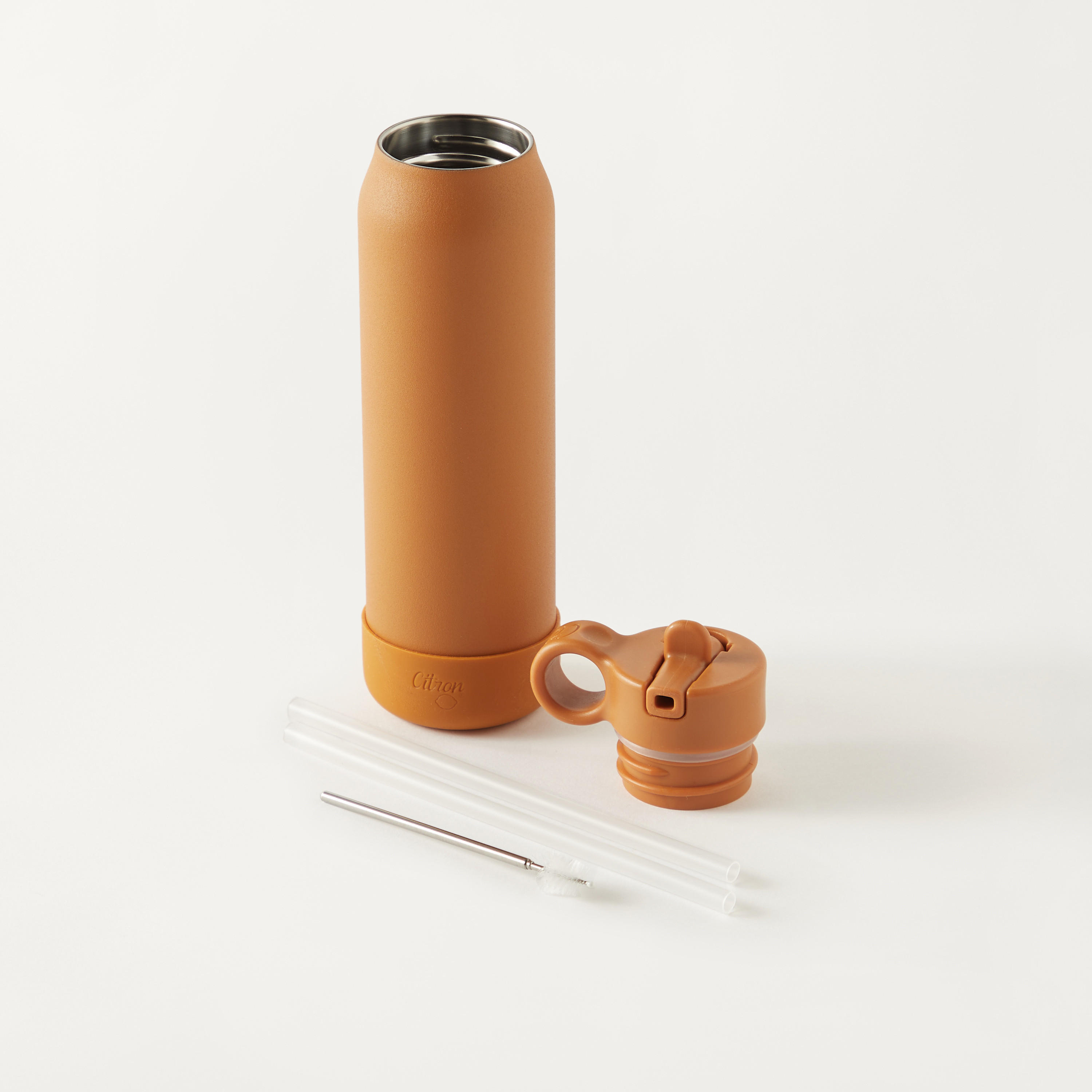 Citron Solid Stainless Steel Water Bottle - 350 ml-school-waterbottles-image-4