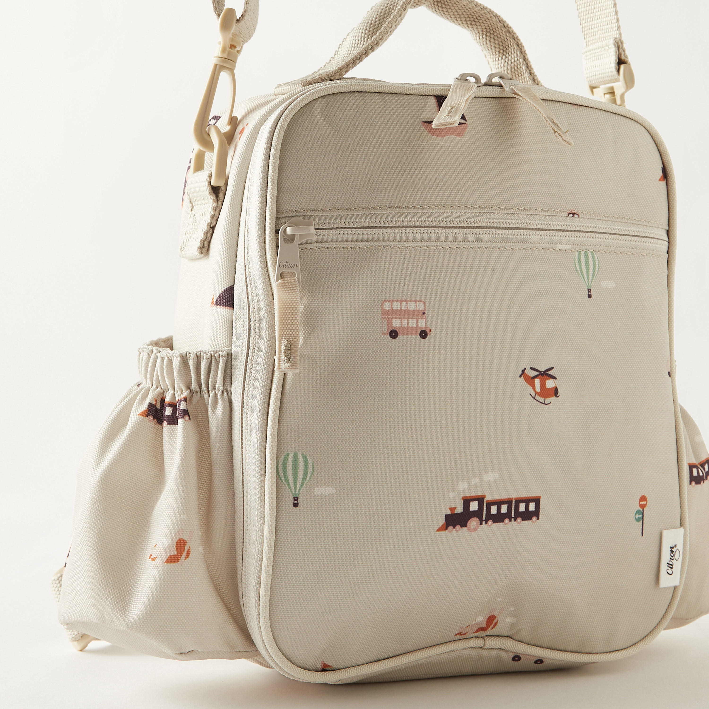 Citron Printed Insulated Lunch Bag with Detachable Strap-school-lunchessentials-lunchbags-image-2