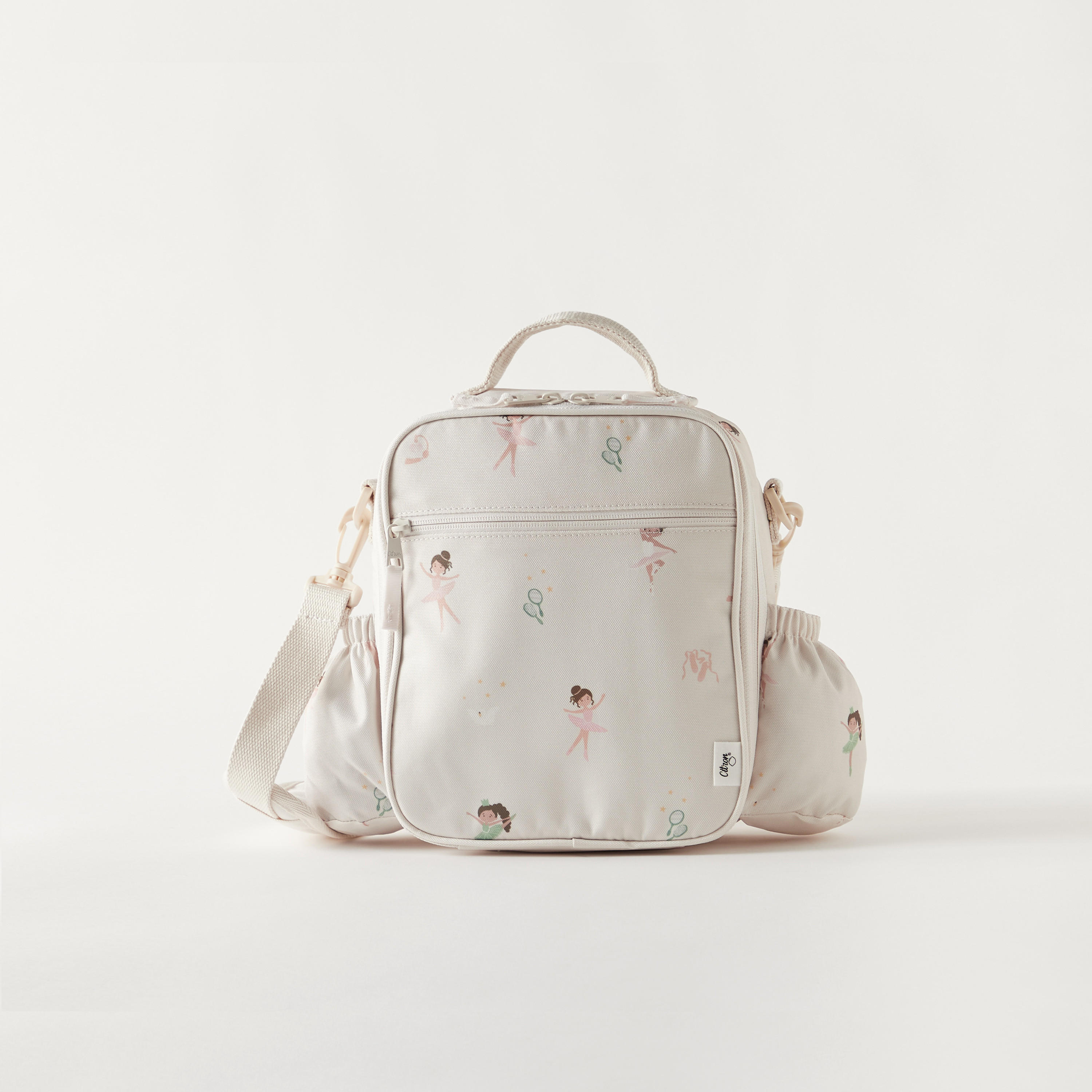 Citron Ballerina Print Insulated Lunch Bag with Detachable Strap-school-lunchessentials-lunchbags-image-1