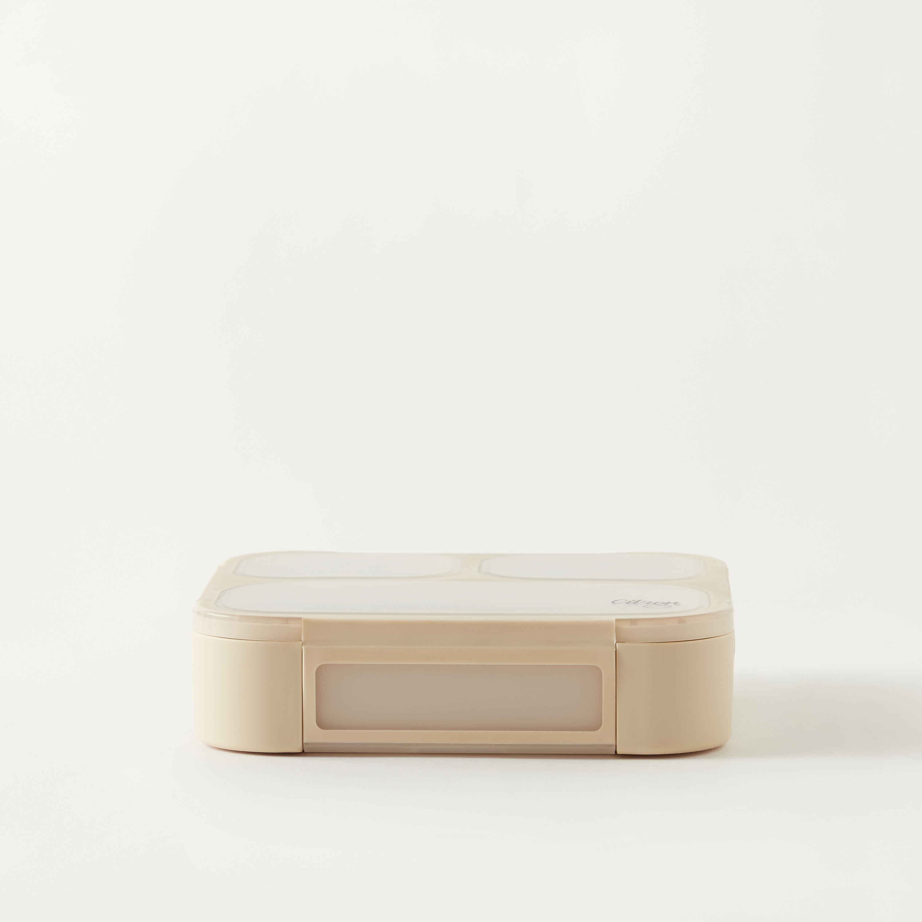 Citron Sectioned Lunch Box with Fork and Spoon-school-lunchessentials-lunchboxes-image-1
