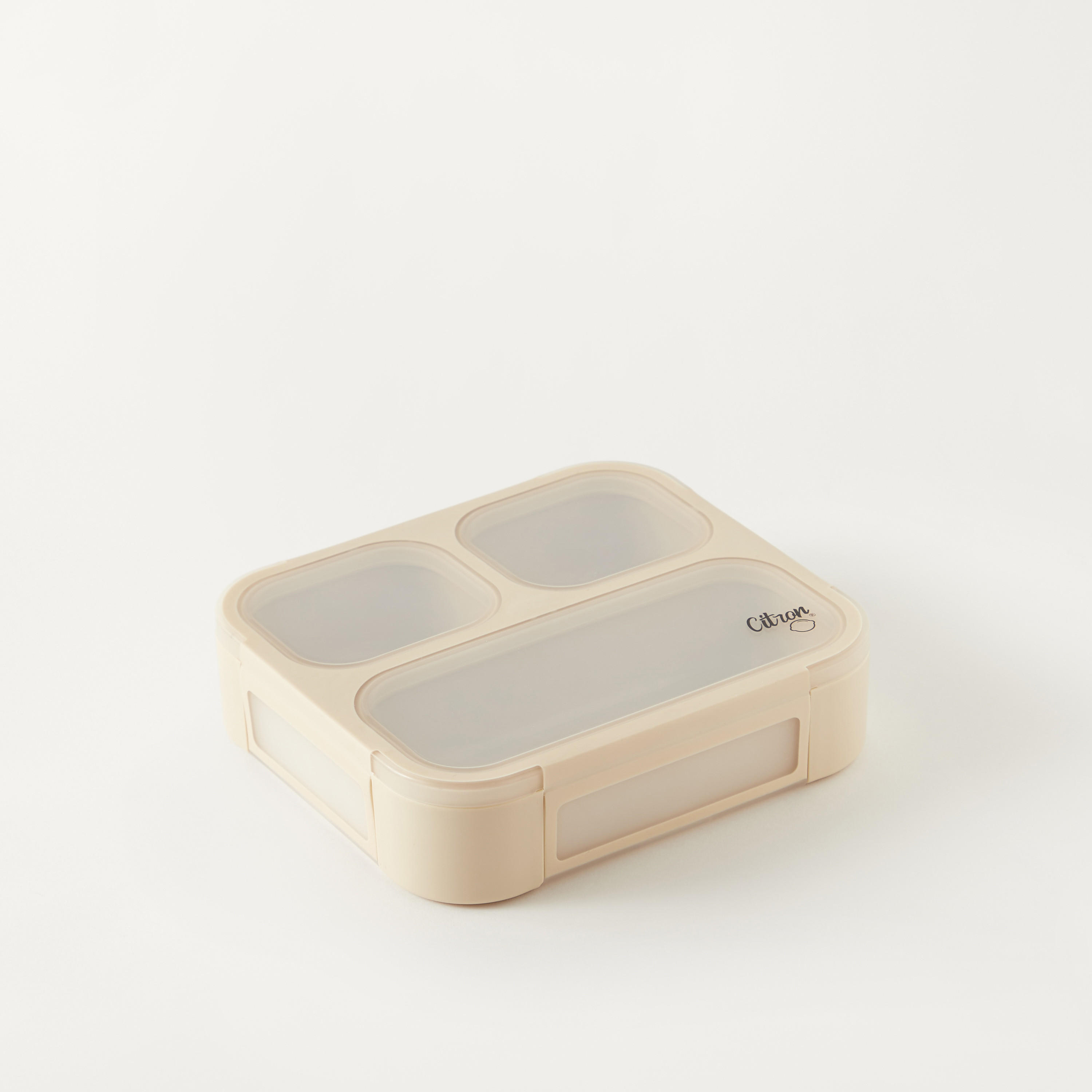 Citron Sectioned Lunch Box with Fork and Spoon-school-lunchessentials-lunchboxes-image-2