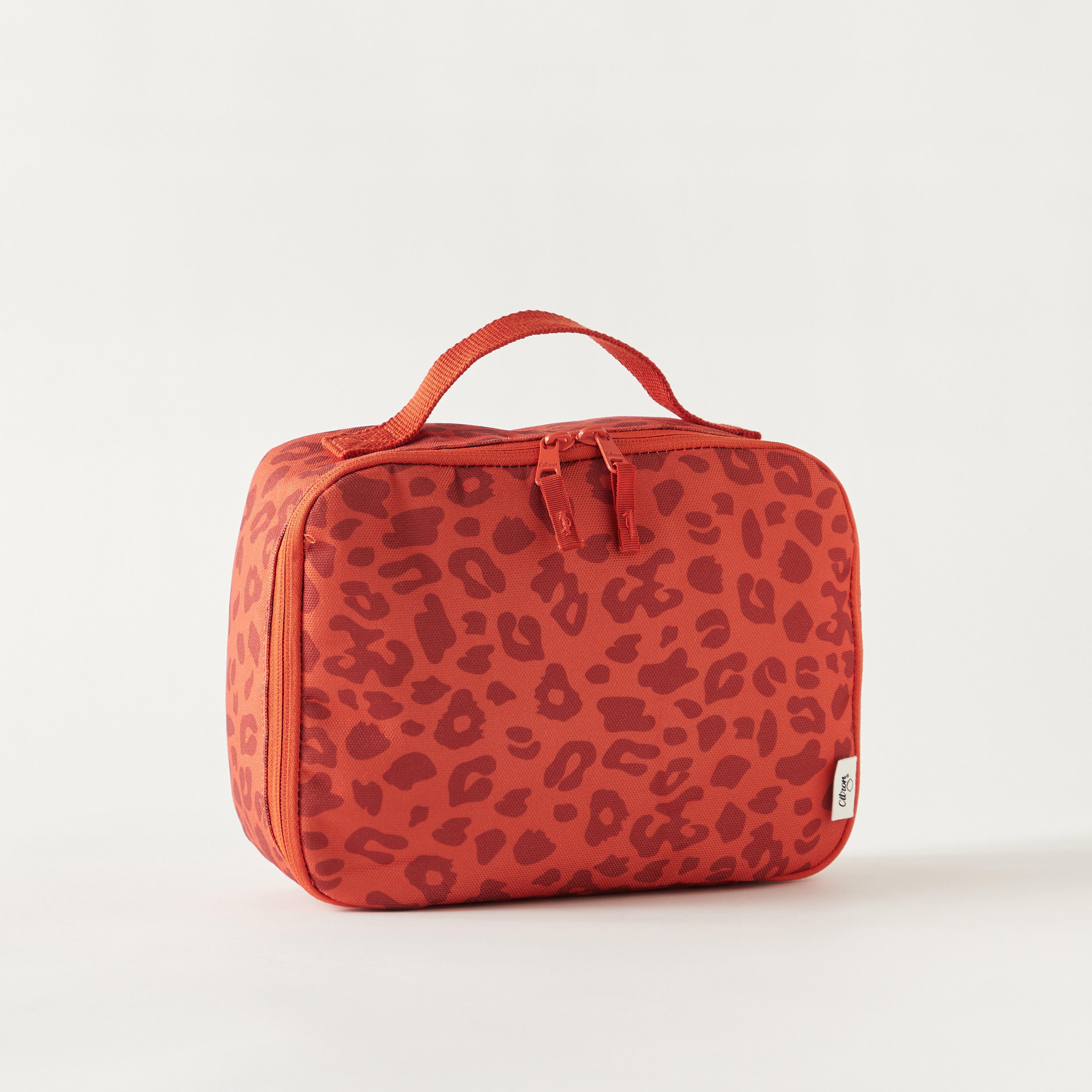 Citron Animal Print Insulated Lunch Bag with Handle and Zip Closure-school-lunchessentials-lunchbags-image-2