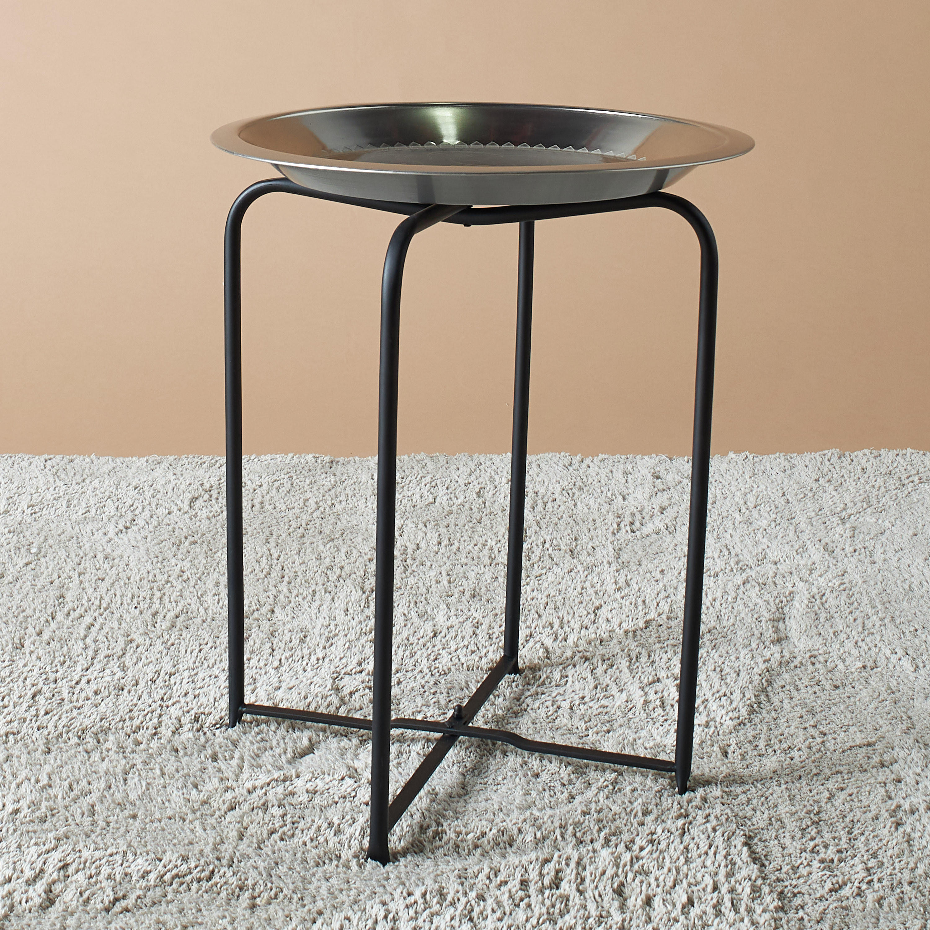 Metal Top Accent Table - 41x41x49 cm-furniture-livingroom-sideandendtables-image-2
