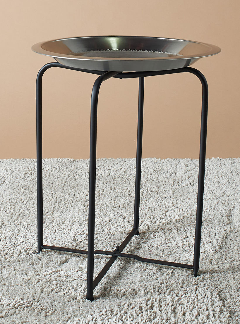 طاولة زينة بسطح ميتاليك - 41x41x49 سم-furniture-livingroom-sideandendtables-image-2