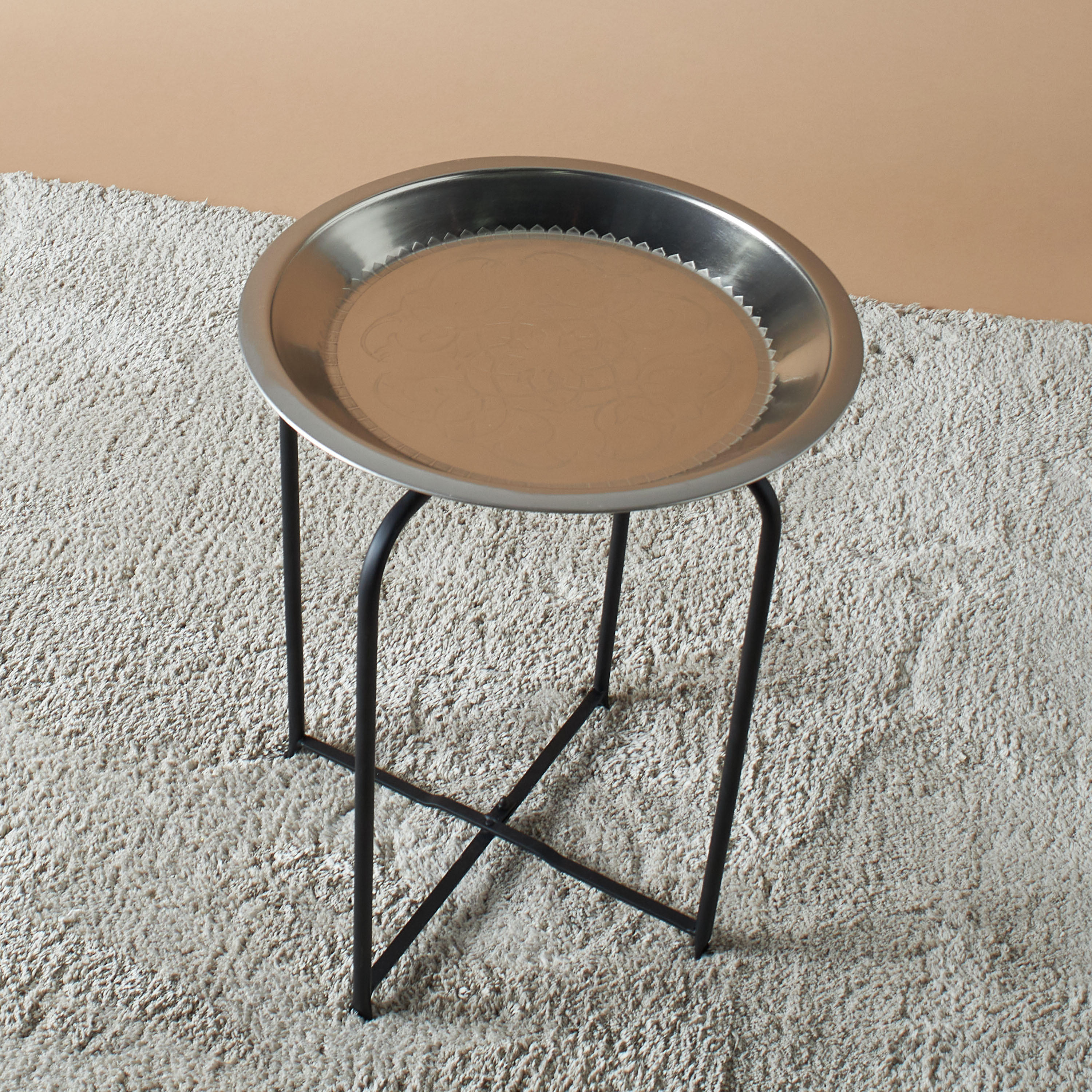Metal Top Accent Table - 41x41x49 cm-furniture-livingroom-sideandendtables-image-3