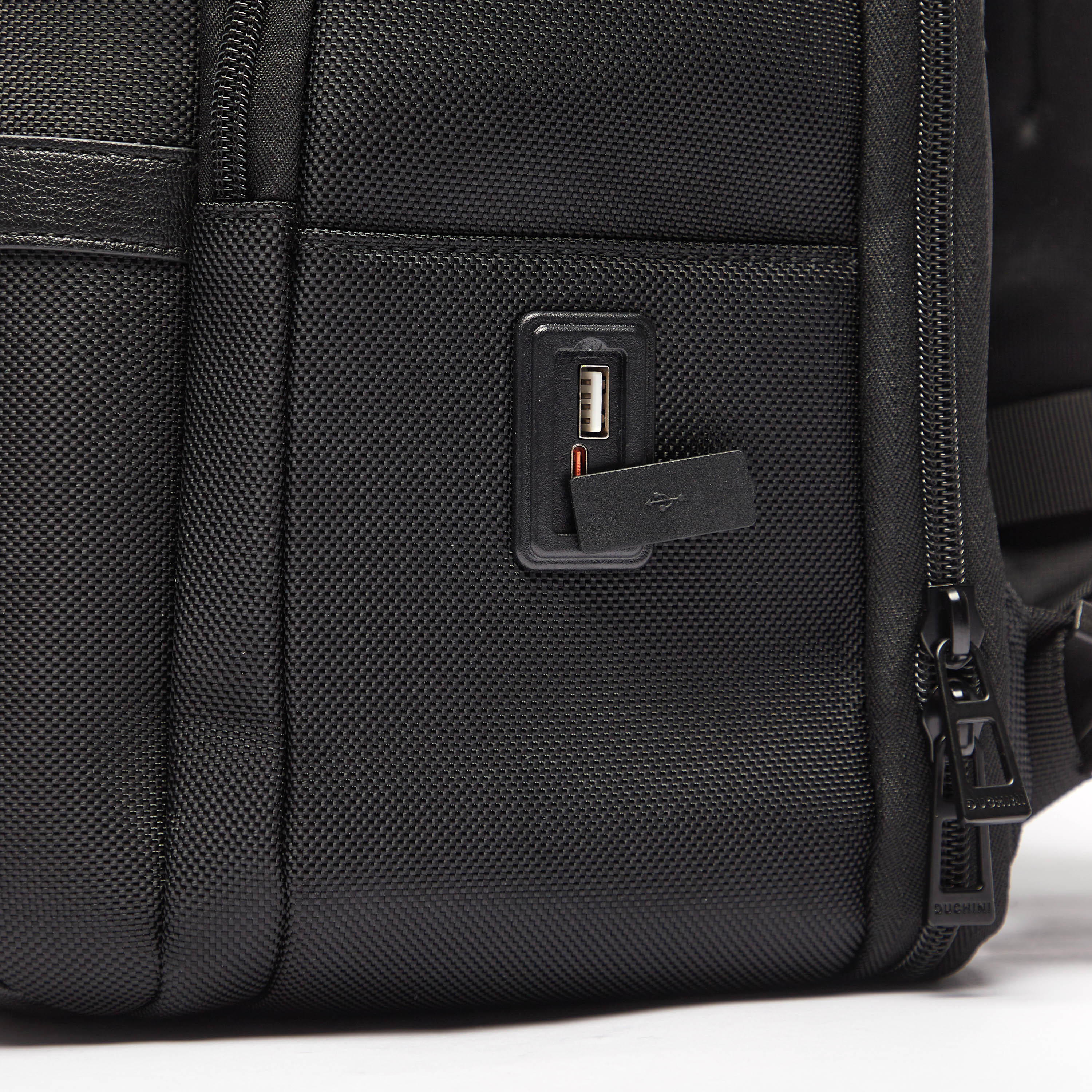 Duchini Textured Backpack with Zip Closure-men-bags-image-5