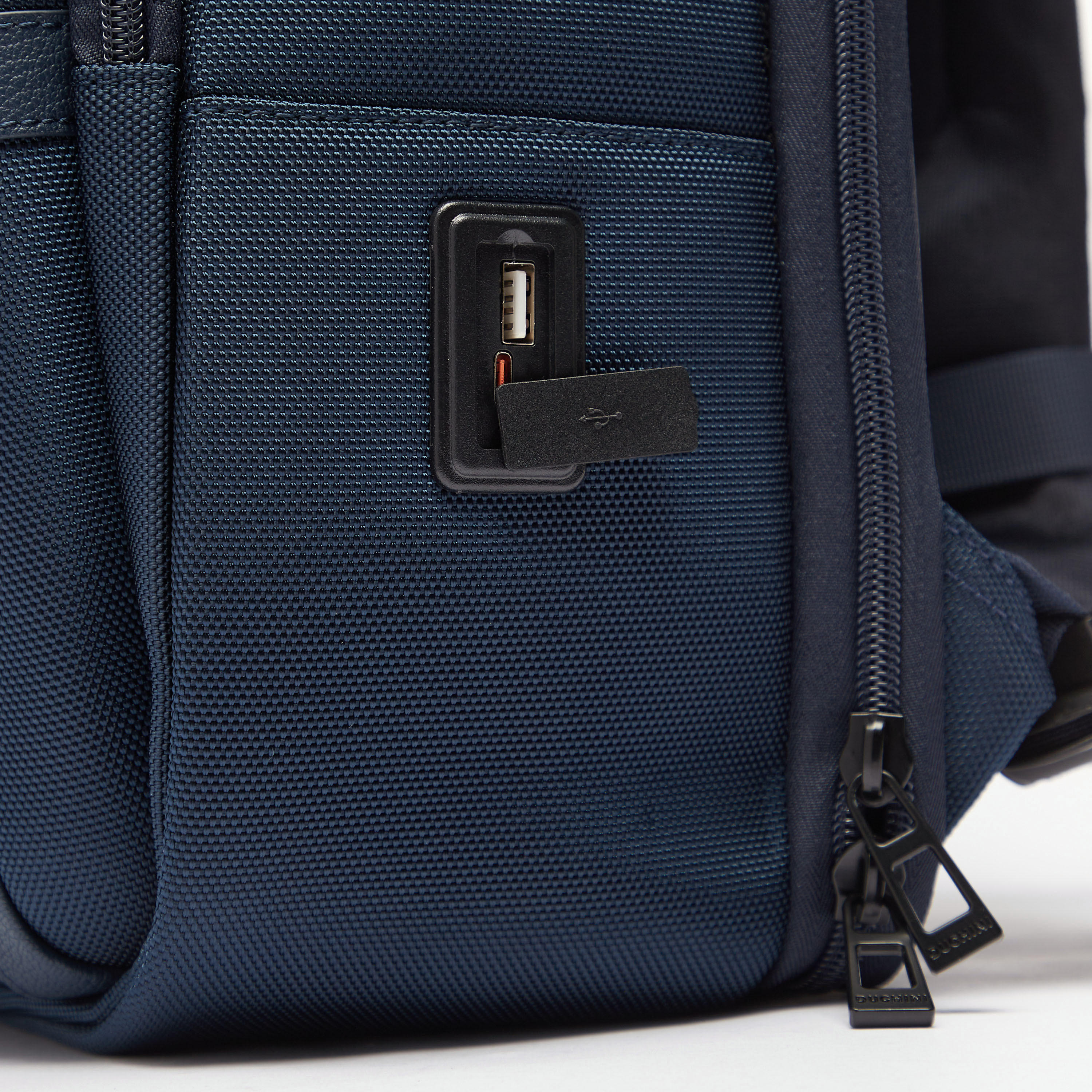 Duchini Textured Backpack with Zip Closure-men-bags-image-4