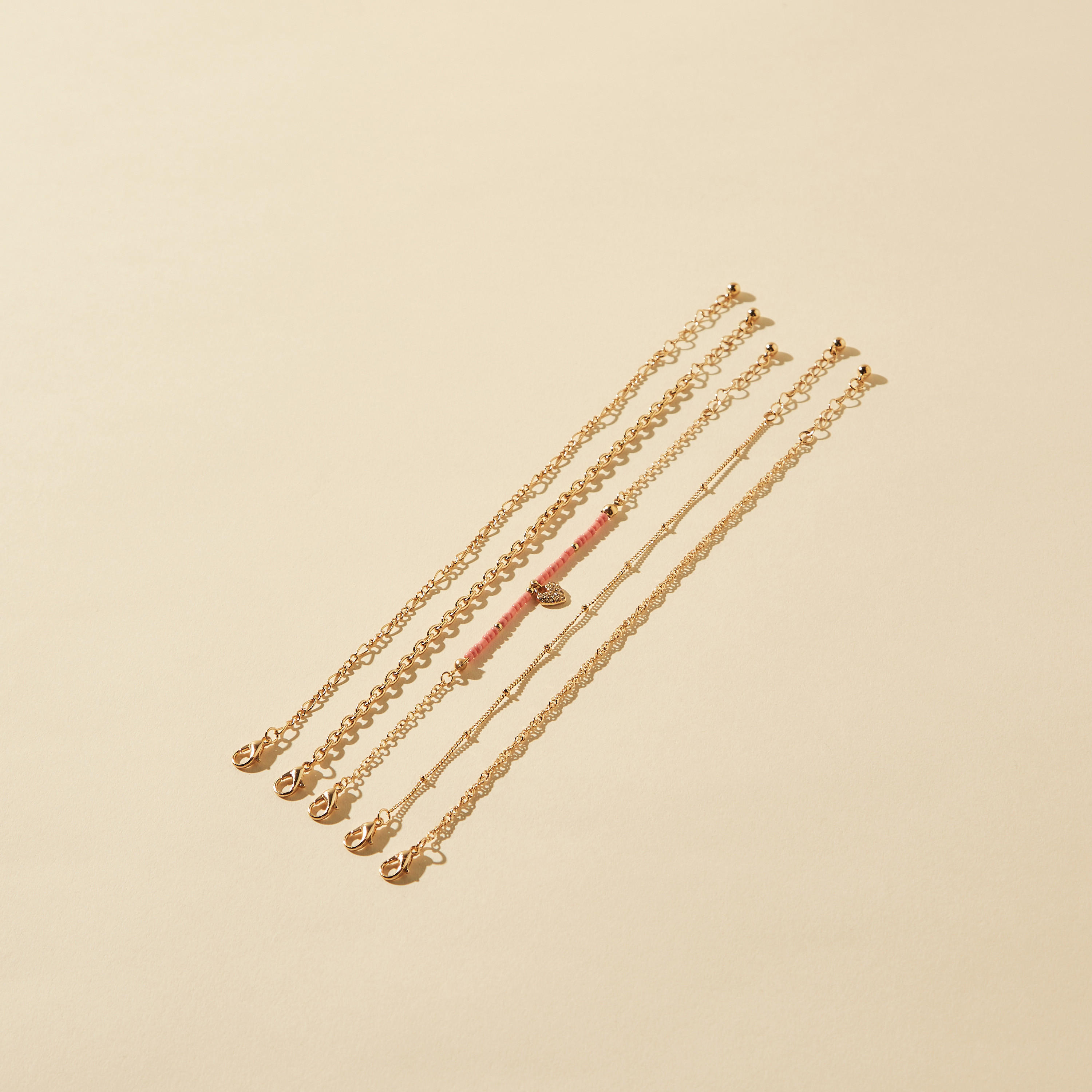 Assorted Anklet with Lobster Clasp - Set of 5-women-watchesandjewellery-jewellery-anklets-image-3