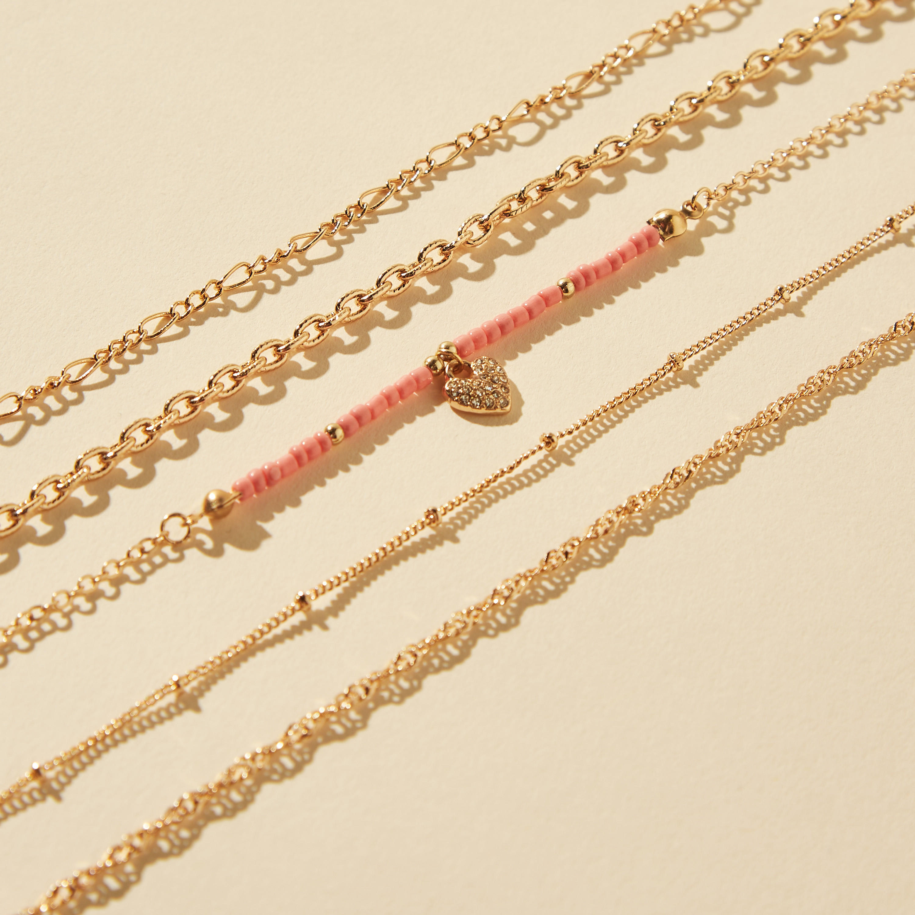 Assorted Anklet with Lobster Clasp - Set of 5-women-watchesandjewellery-jewellery-anklets-image-4