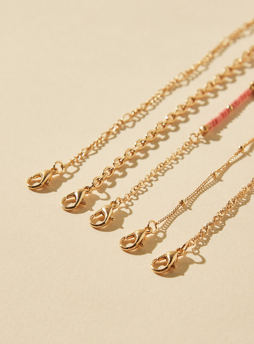 Assorted Anklet with Lobster Clasp - Set of 5-women-watchesandjewellery-jewellery-anklets-image-5