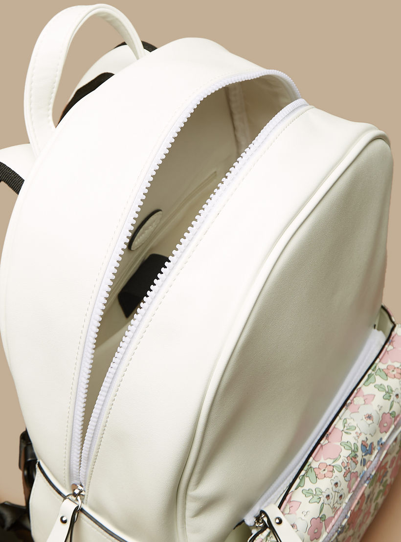 شنطة ظهر بطبعات أزهار وحمّالات كتف قابلة للتّعديل وسحّاب إغلاق من ميسي-women-bagsandwallets-backpacks-image-6