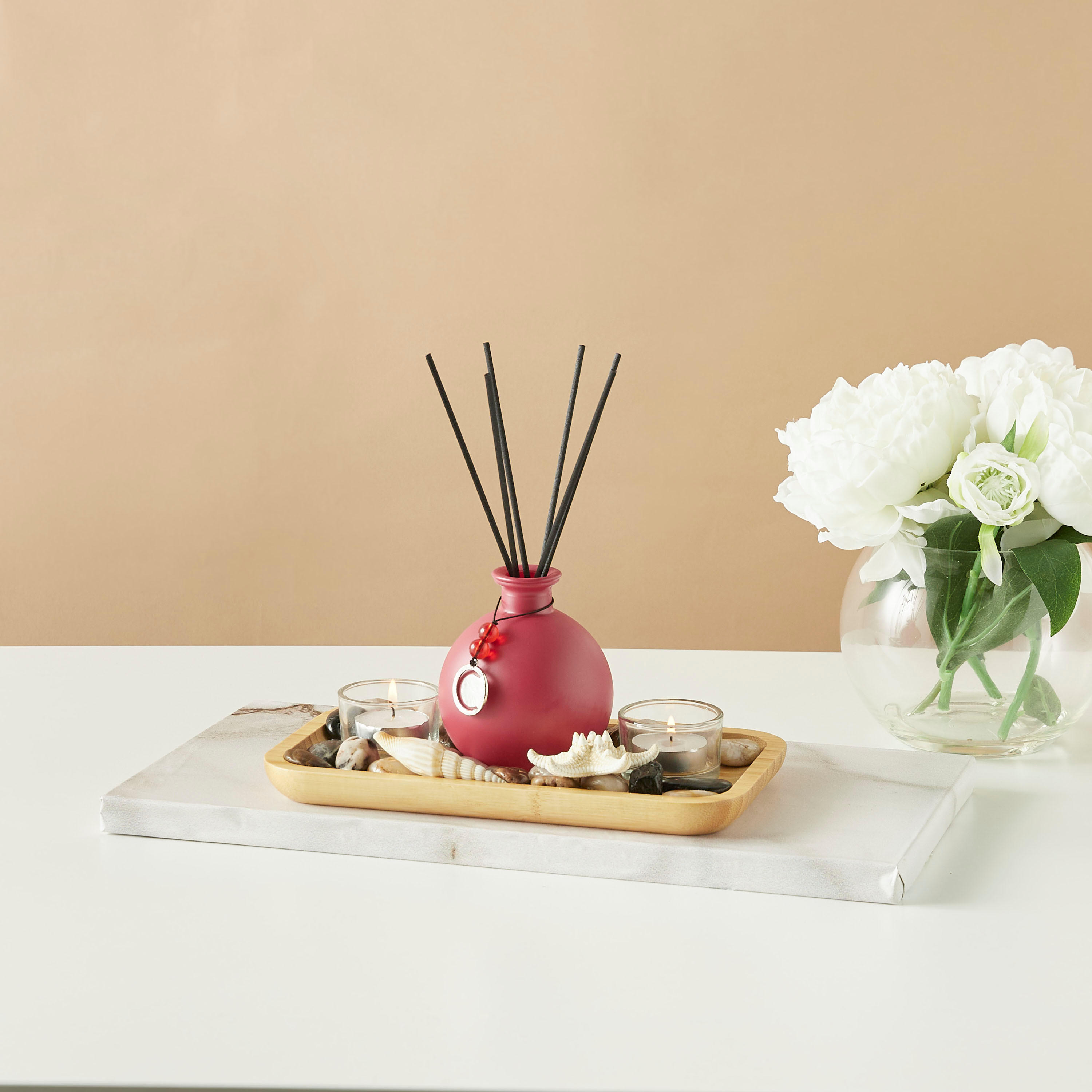 طقم إهداء موزع عطور عيدان خشبية فانيلا كريم من ميتسيك-household-homefragrance-fragrancegiftset-image-1