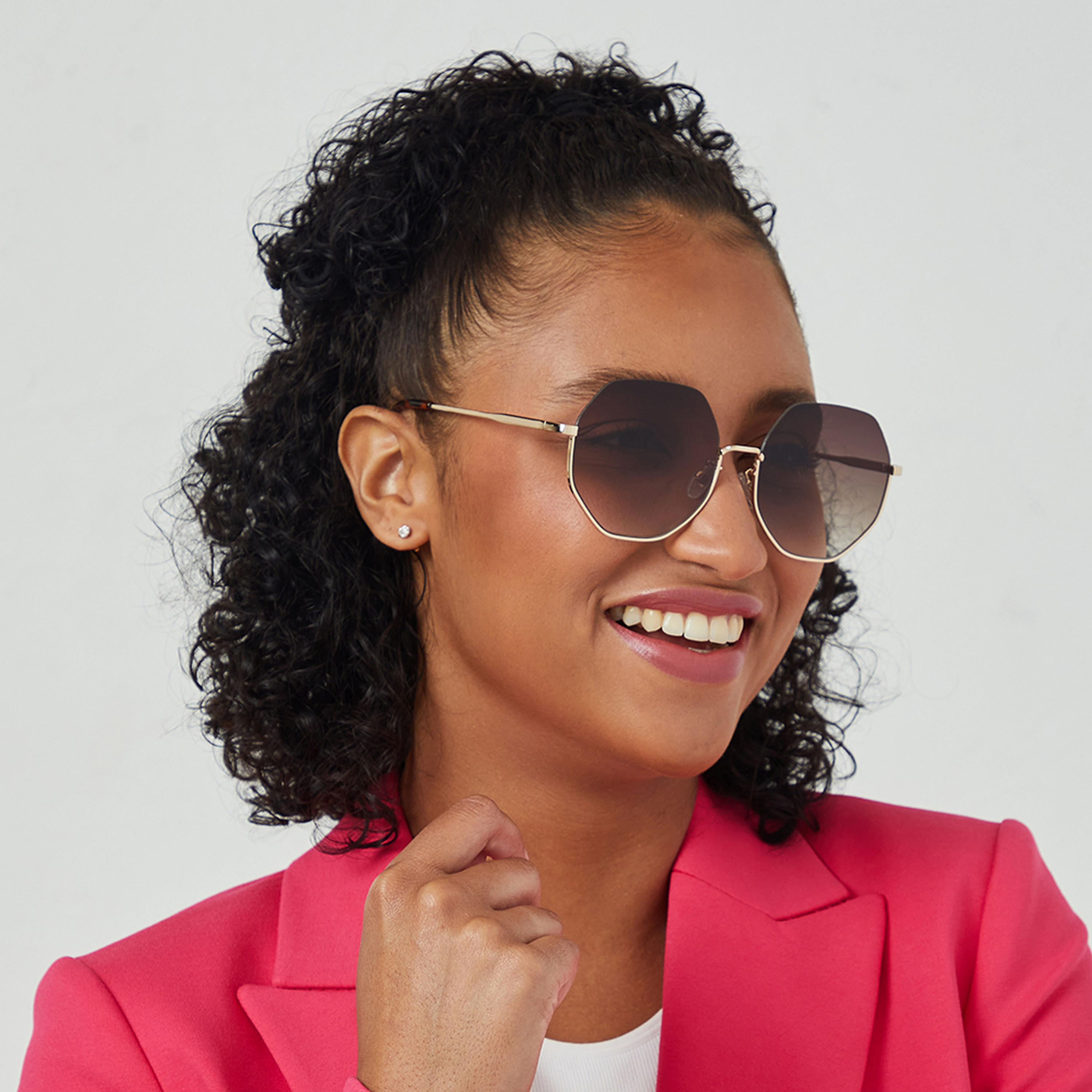BlackOut HEXA  Brown 58 mm Geometric Sunglasses -women-sunglasses-image-5