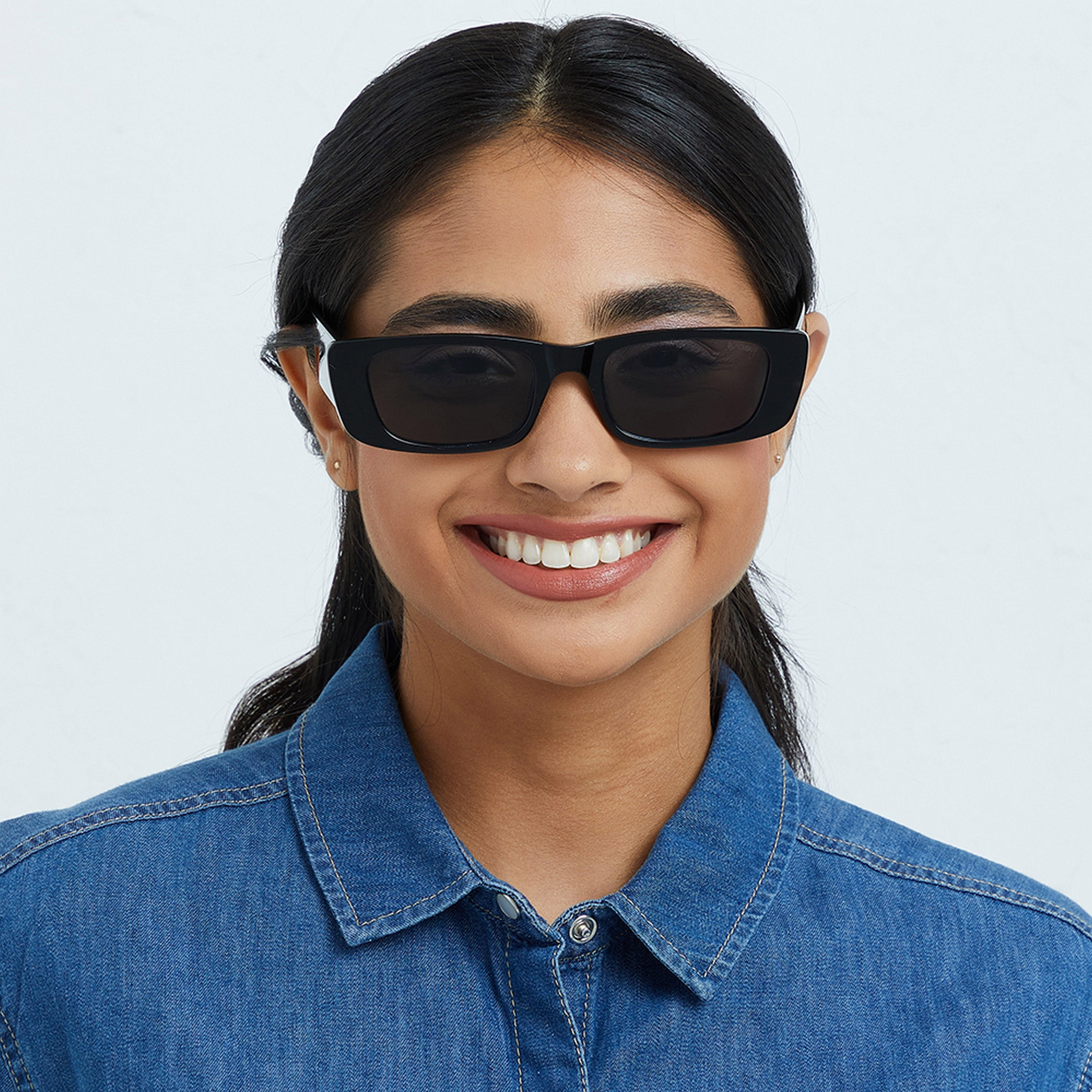 BlackOut MANHATTAN  Black 52 mm Rectangle Sunglasses -women-sunglasses-image-5