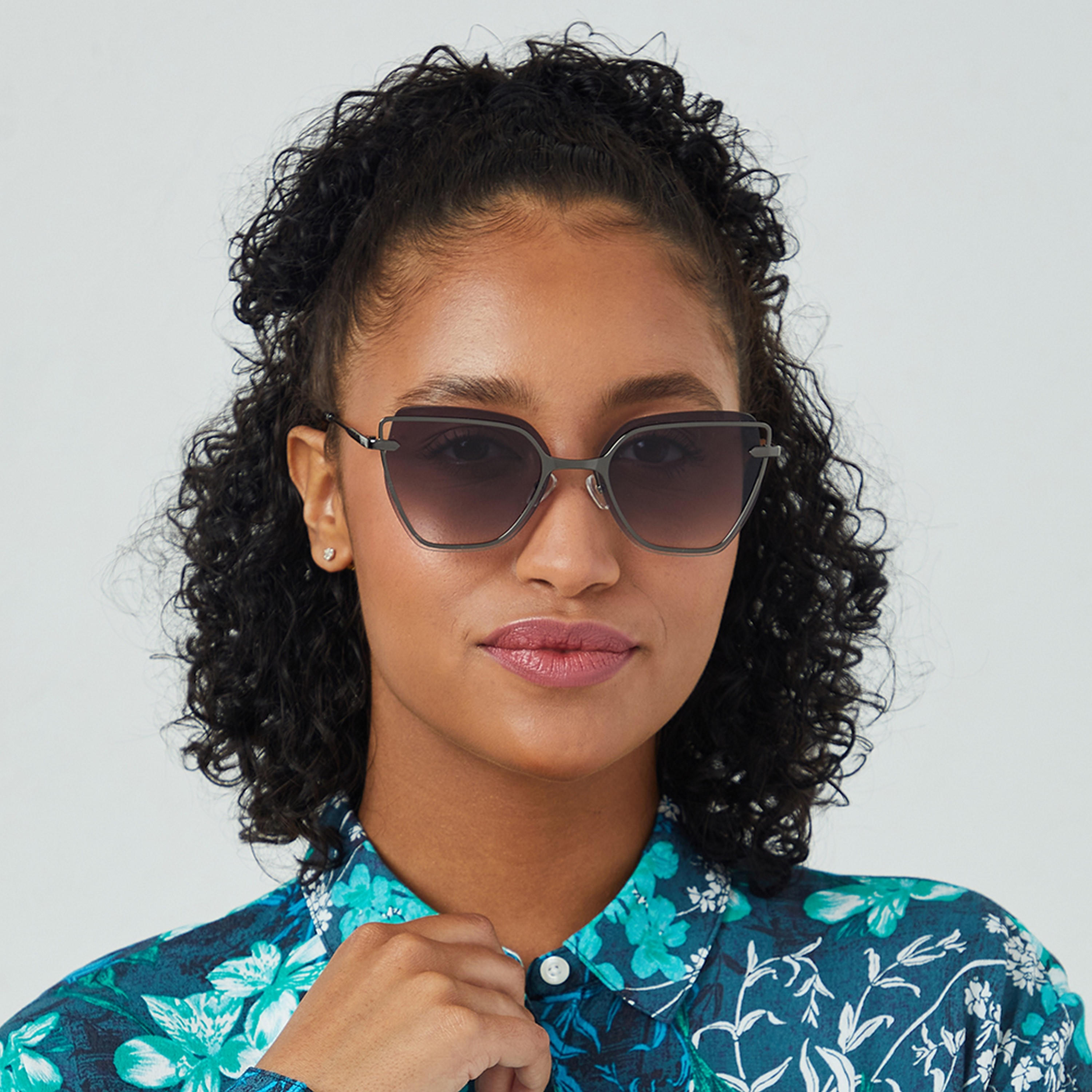 BlackOut STARLIGHT  Grey 57 mm Cat Eye Sunglasses -women-sunglasses-image-5
