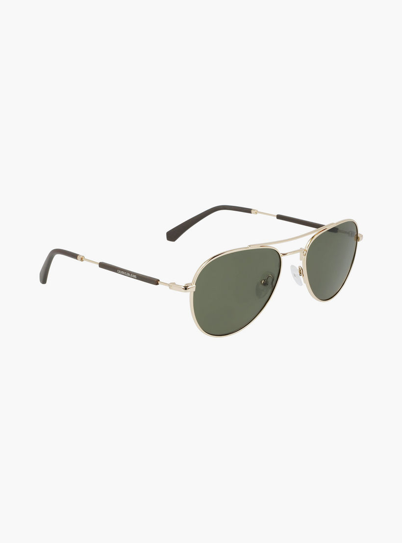 Calvin Klein Jeans Unisex Green Lens Aviator Sunglasses - CKJ20109S-men-sunglasses-image-2