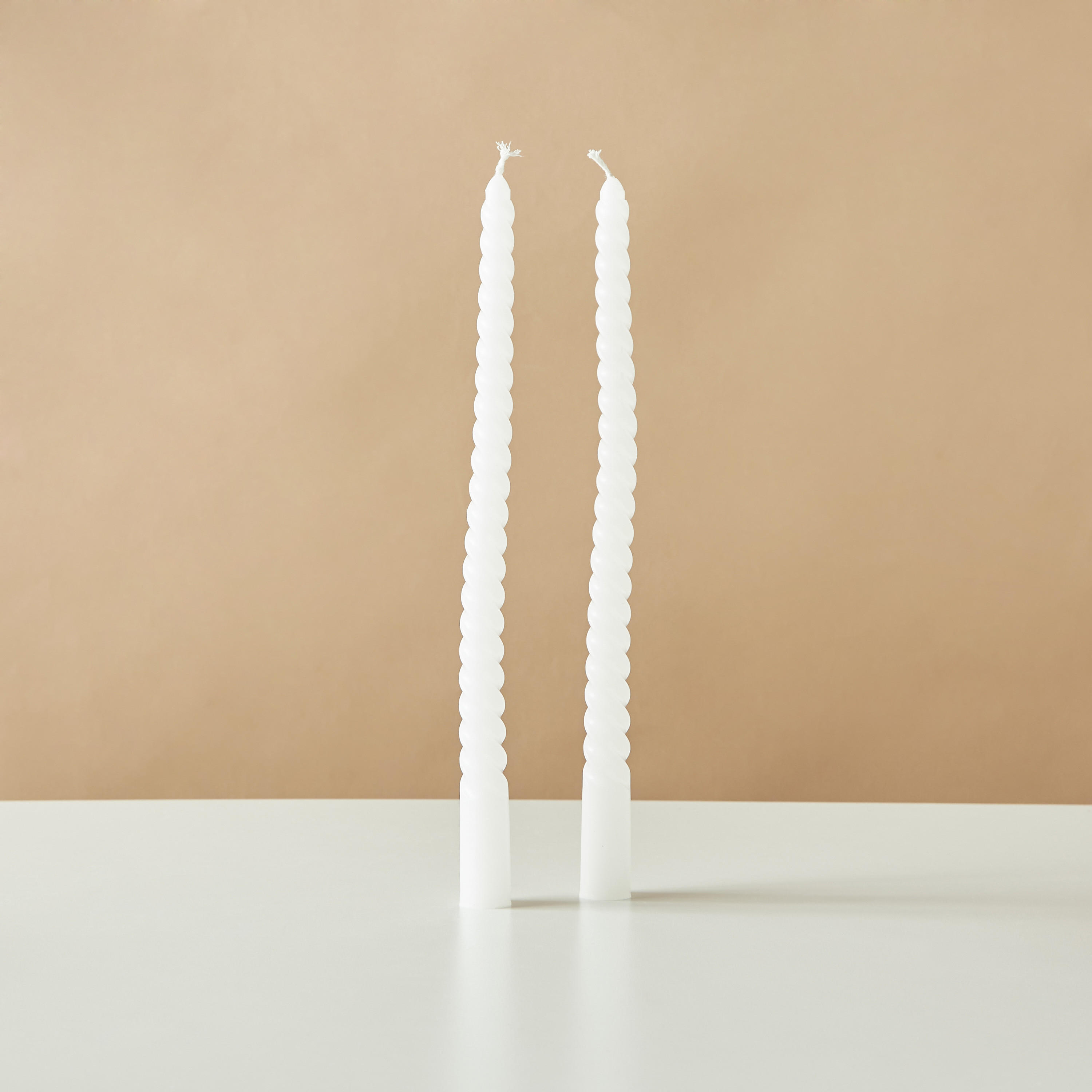 Countryfield Essentials Unscented Twirly Taper Candle - Set of 2-household-homefragrance-candles-image-4
