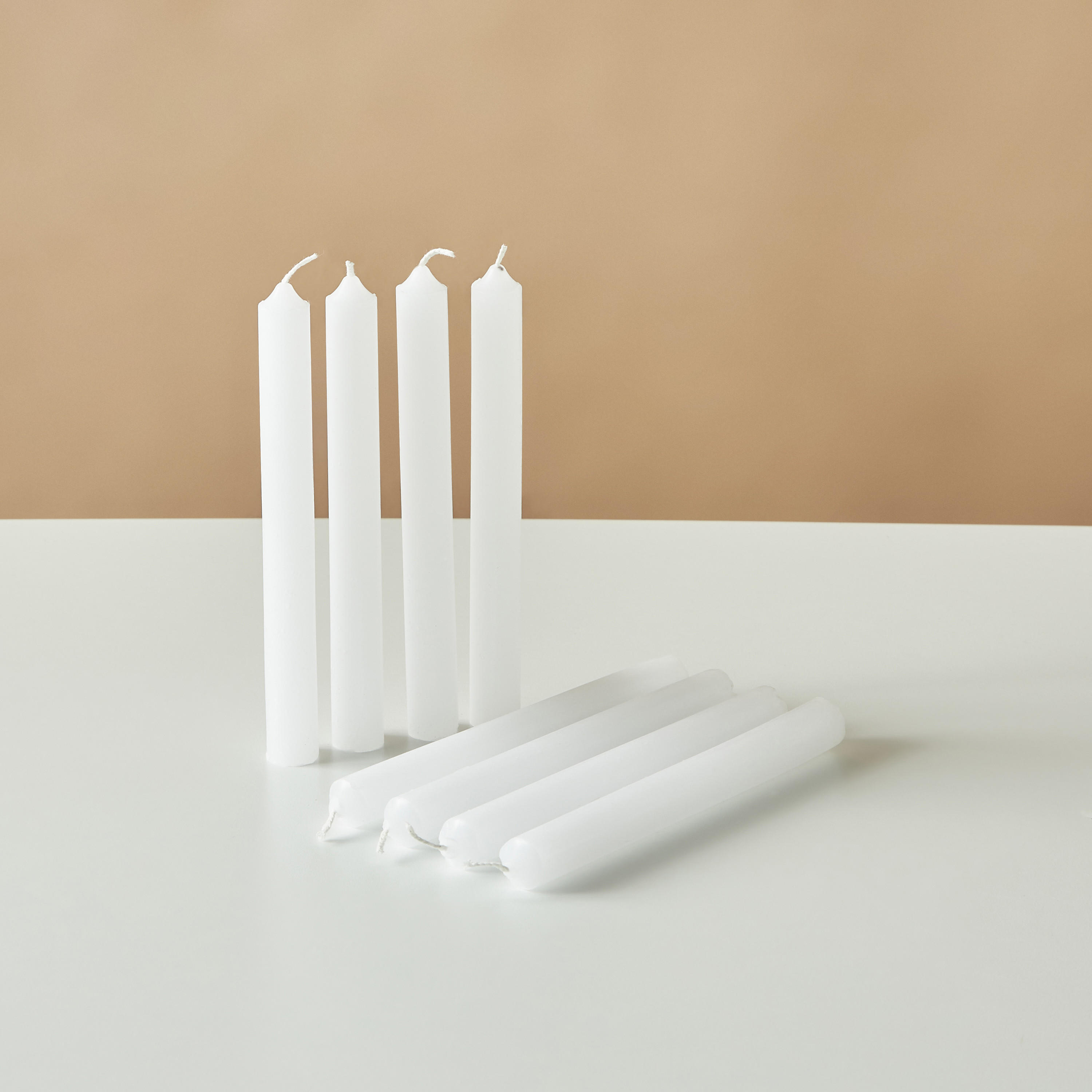 Countryfield Essentials Unscented Taper Dinner Candle - Set of 8-household-homefragrance-candles-image-2
