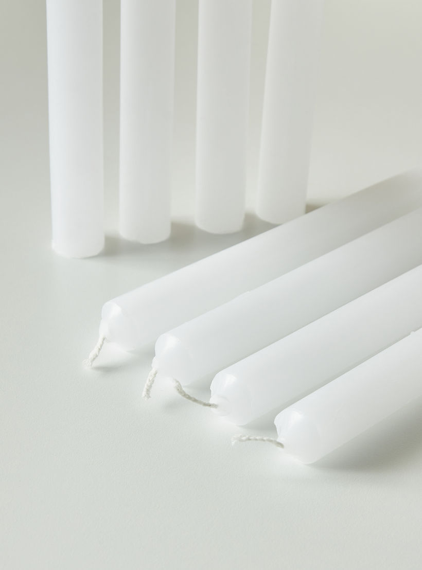 Countryfield Essentials Unscented Taper Dinner Candle - Set of 8-household-homefragrance-candles-image-3