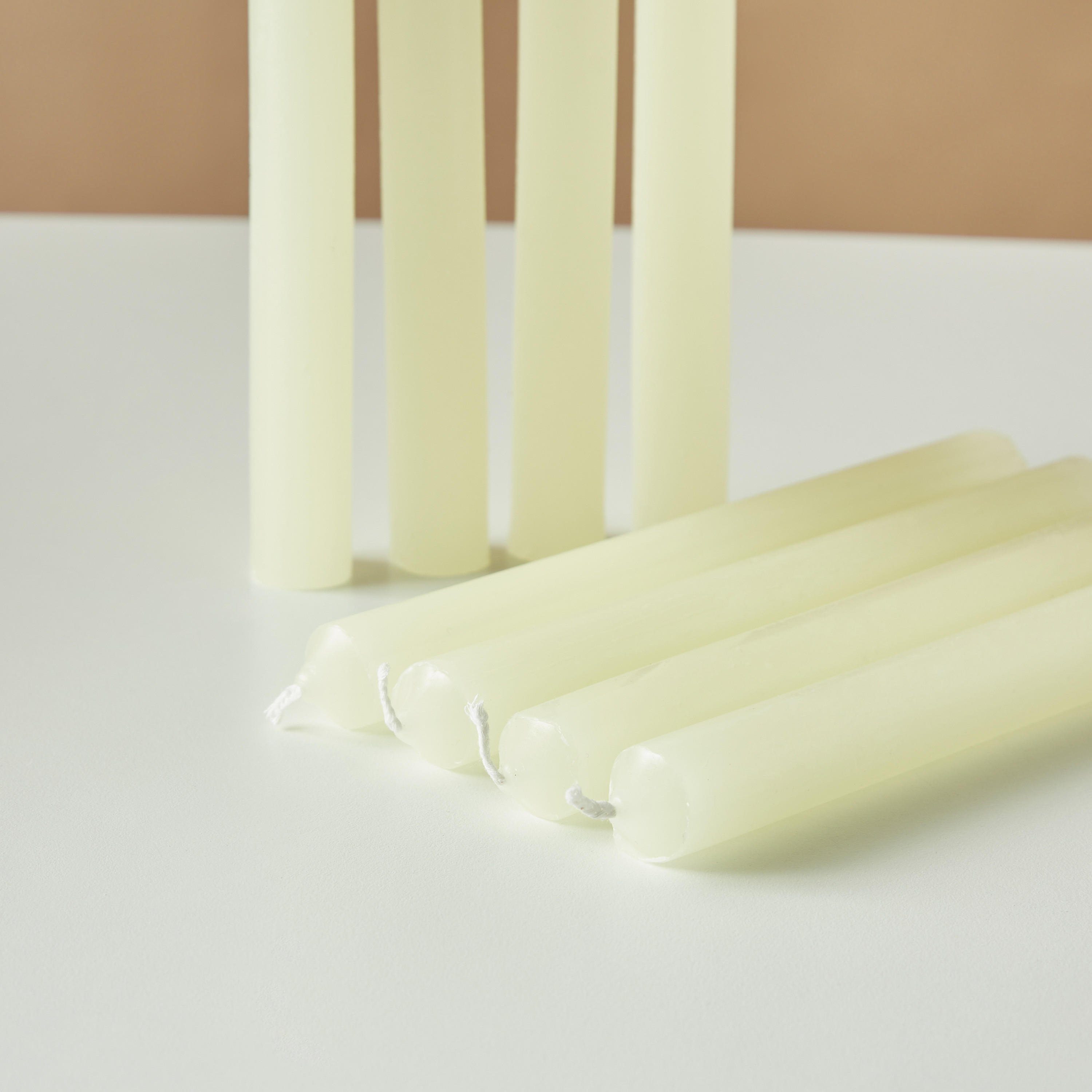 Countryfield Essentials Unscented Taper Dinner Candle - Set of 8-household-homefragrance-candles-image-3