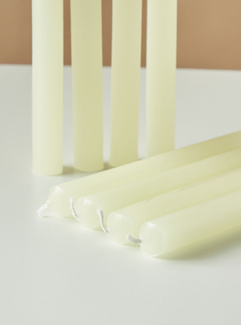 Countryfield Essentials Unscented Taper Dinner Candle - Set of 8-household-homefragrance-candles-image-3