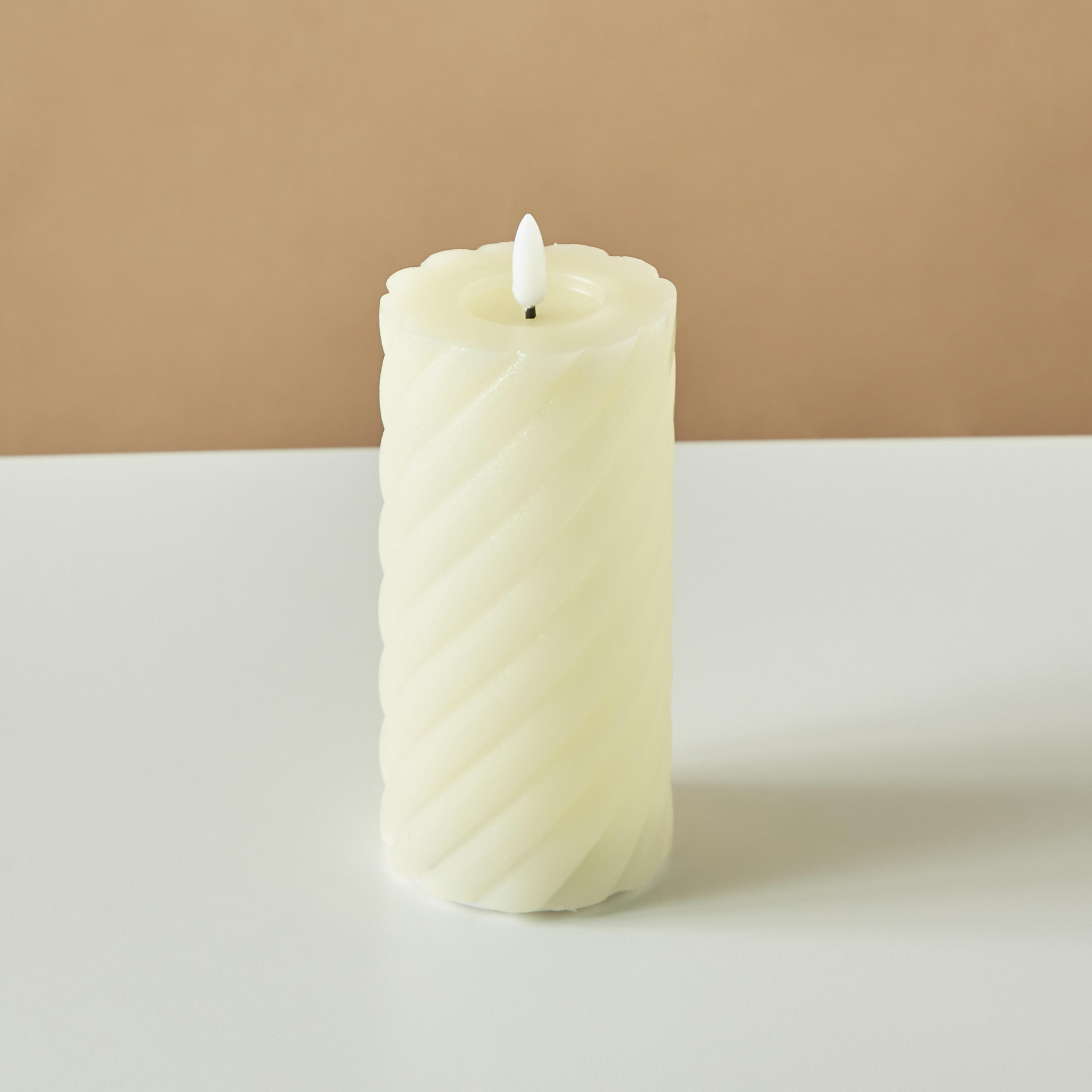 Countryfield Essentials LED Flameless Wax Pillar Candle - 15 cms-household-homefragrance-candles-image-3