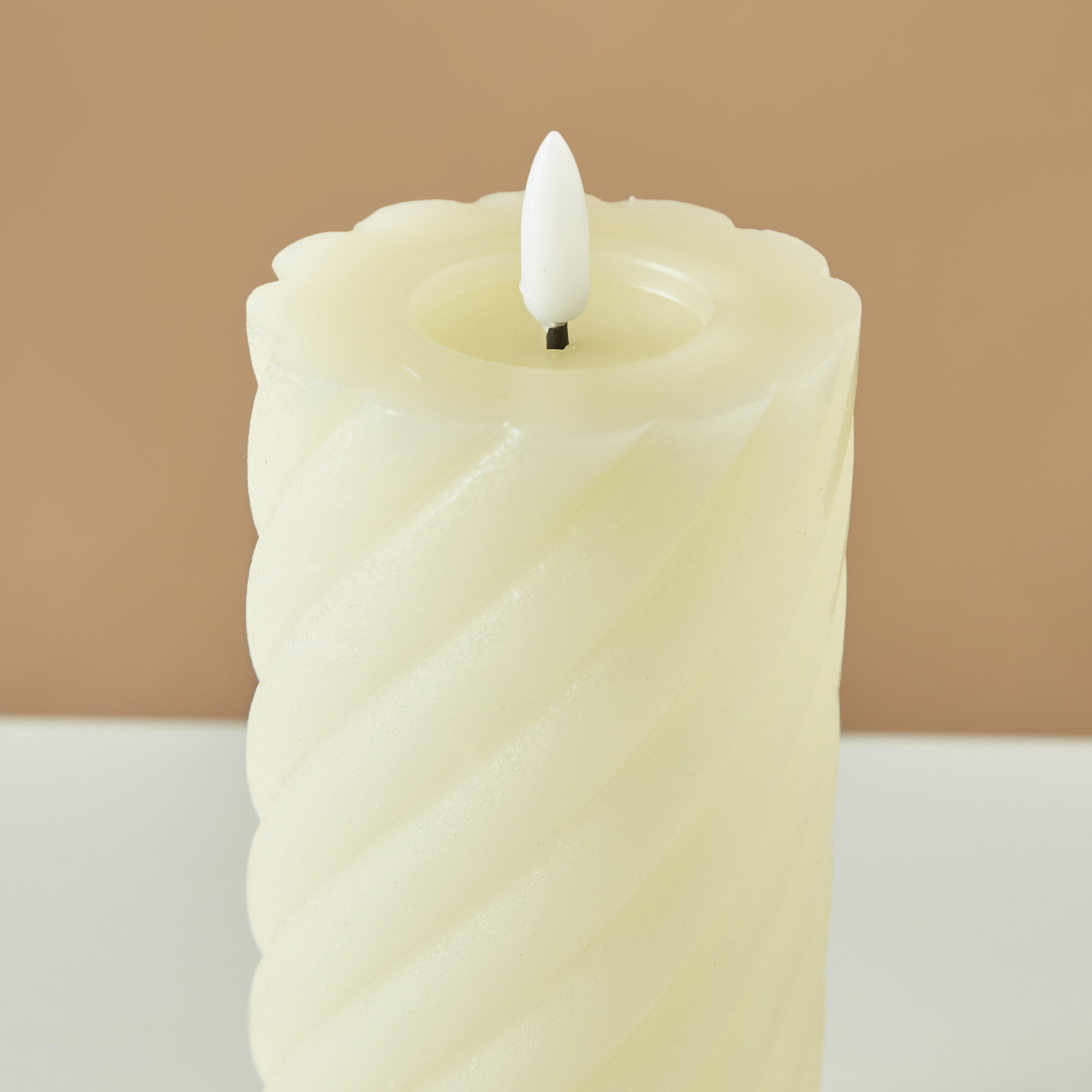 Countryfield Essentials LED Flameless Wax Pillar Candle - 15 cms-household-homefragrance-candles-image-4