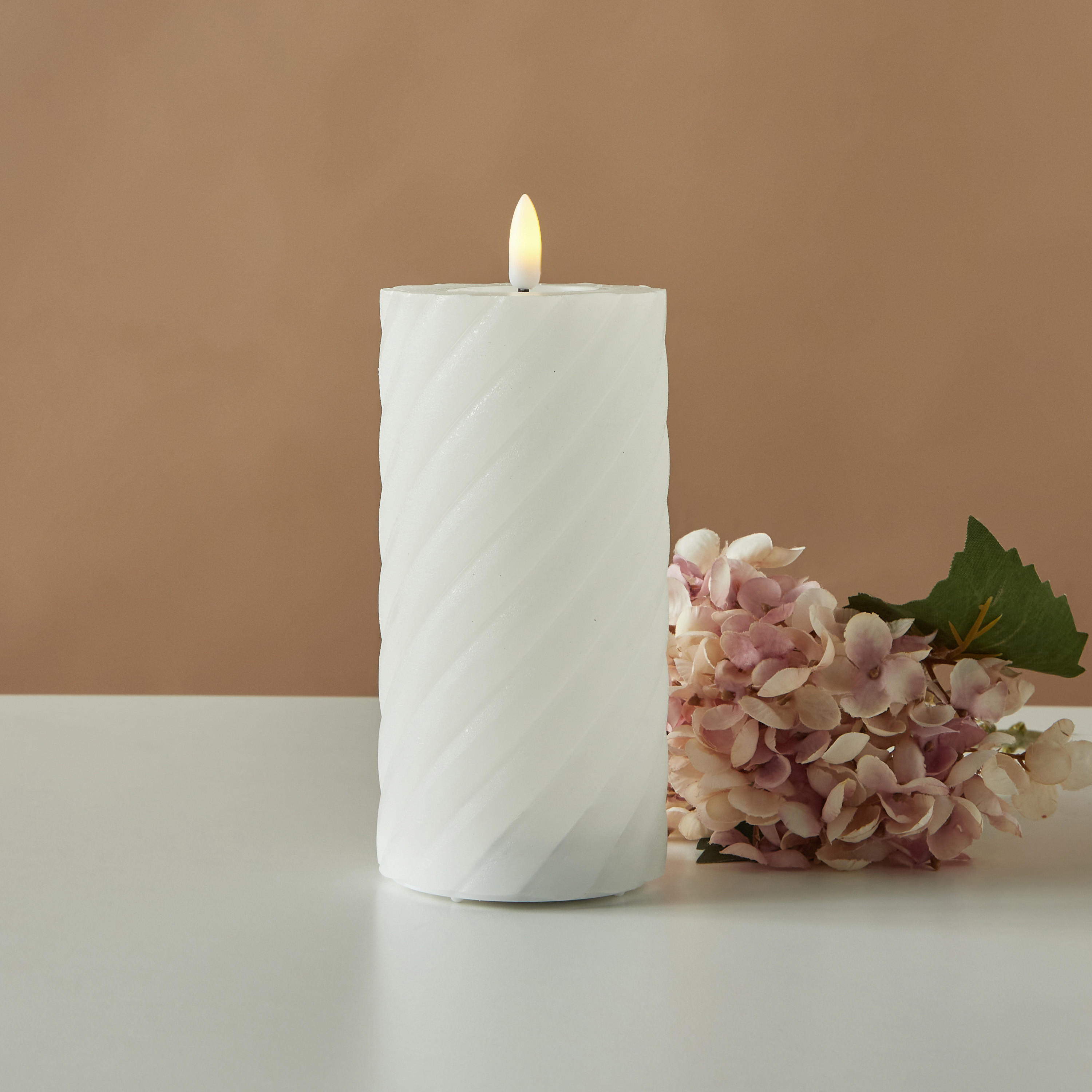 Countryfield Essentials LED Flameless Wax Pillar Candle - 15 cms-household-homefragrance-candles-image-2