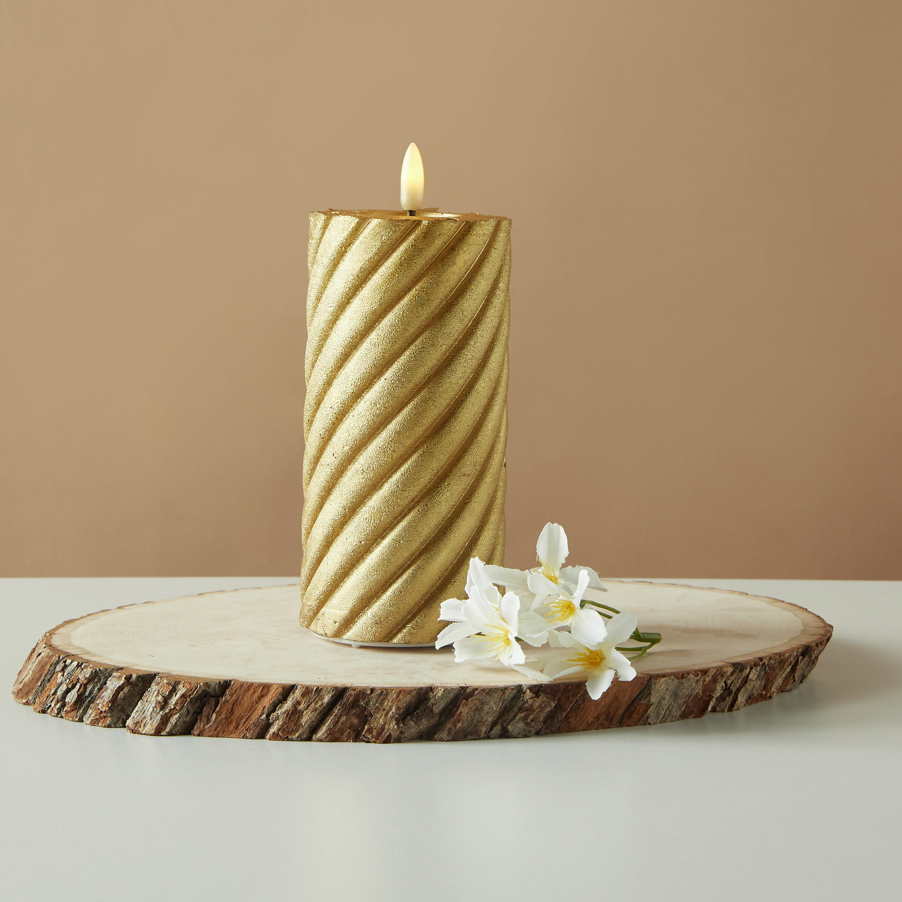 Countryfield Essentials Flameless LED Wax Pillar Candle - 15 cms-household-homefragrance-candles-image-1