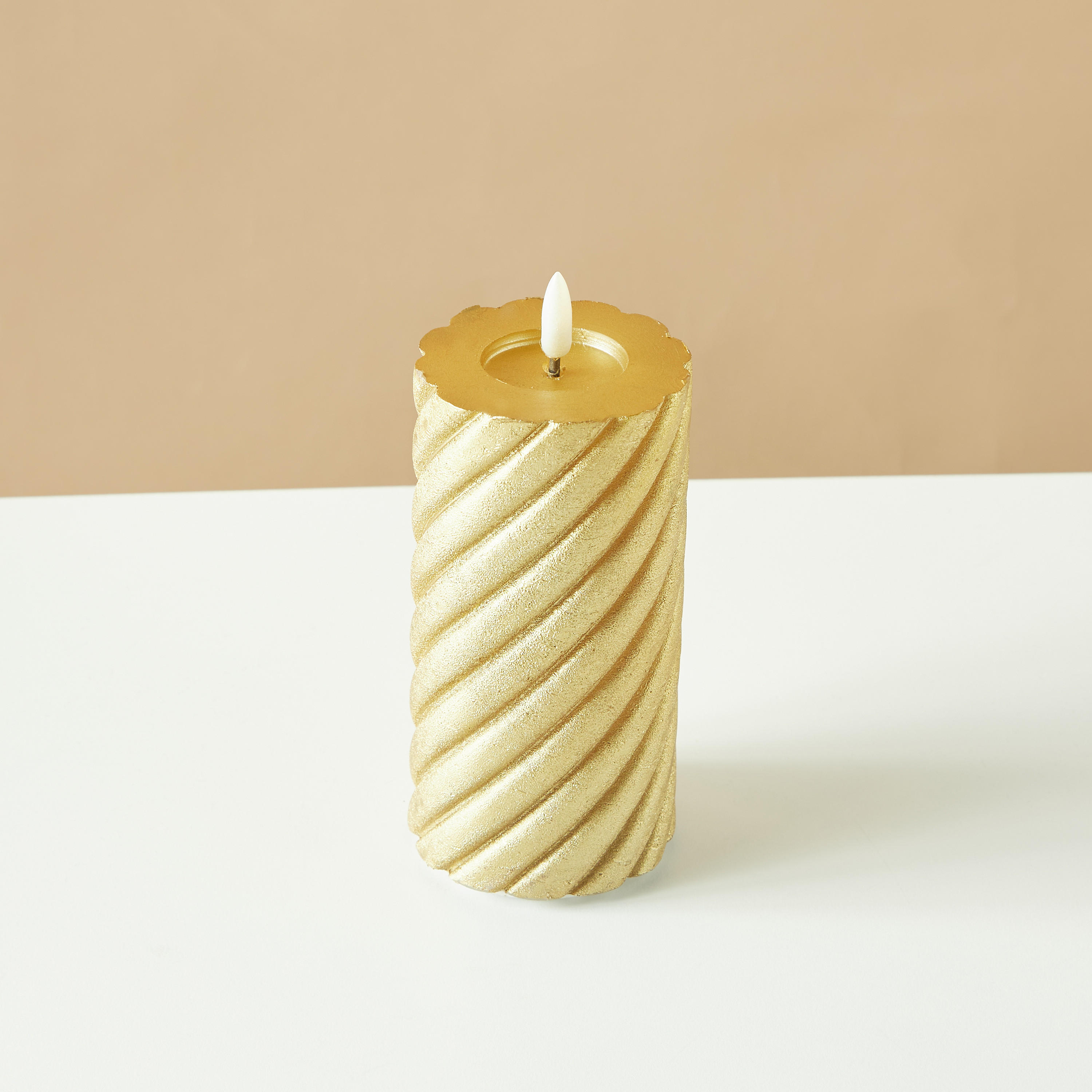 Countryfield Essentials Flameless LED Wax Pillar Candle - 15 cms-household-homefragrance-candles-image-3