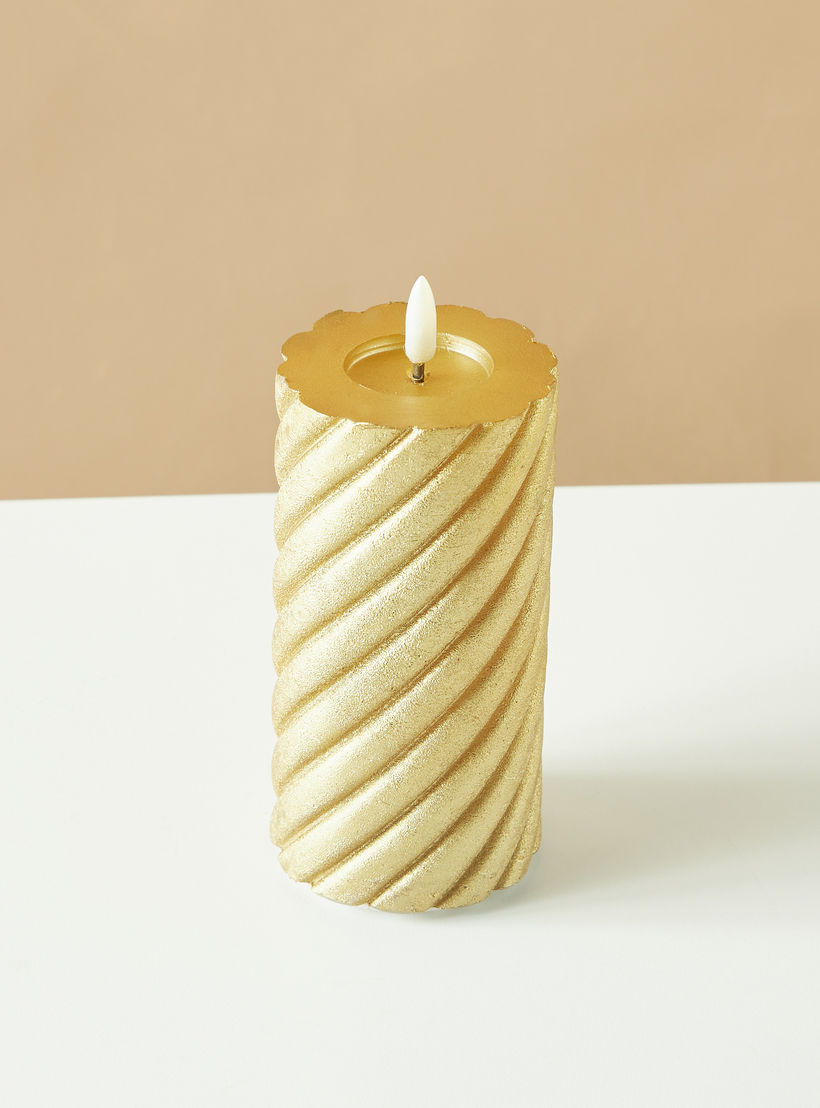 Countryfield Essentials Flameless LED Wax Pillar Candle - 15 cms-household-homefragrance-candles-image-3