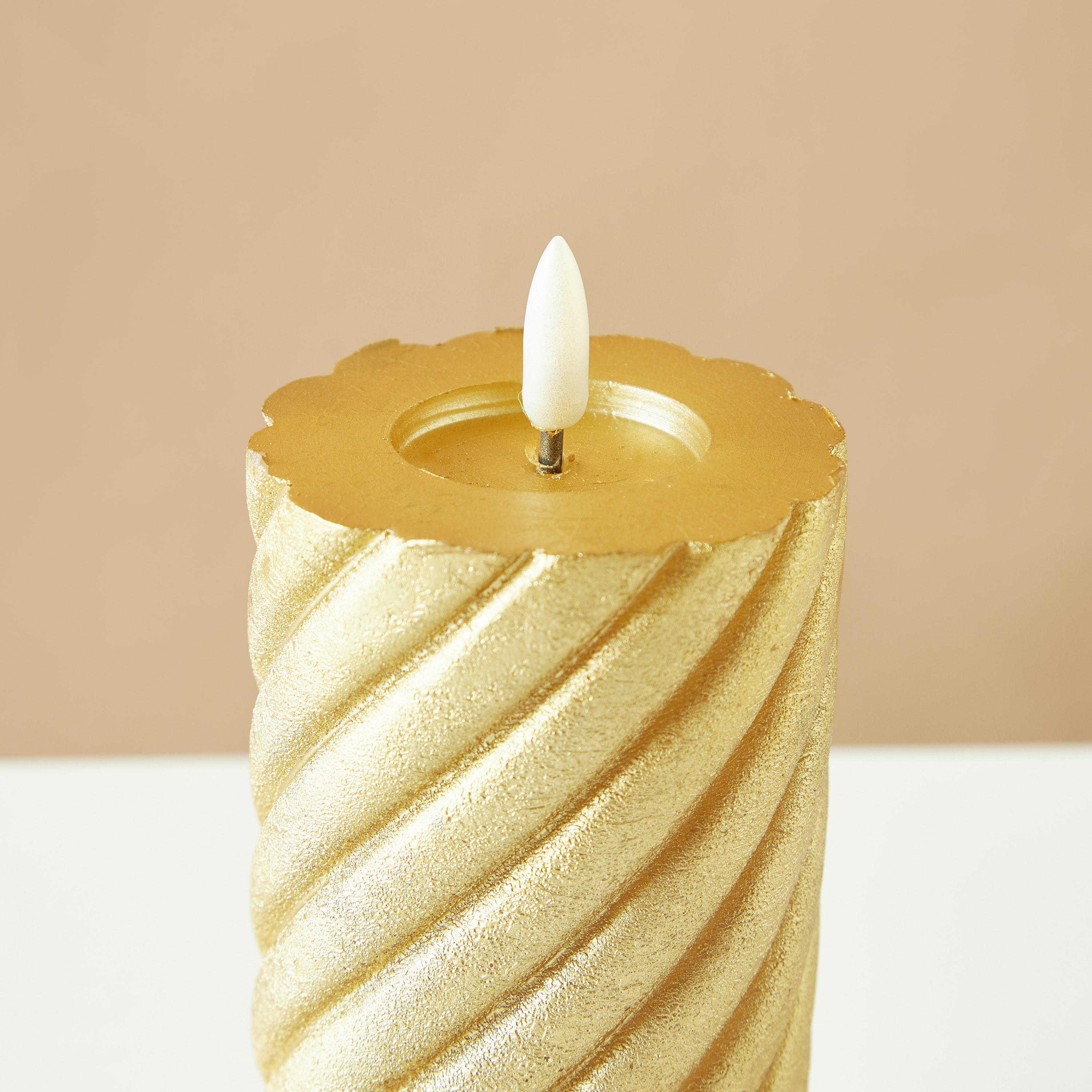 Countryfield Essentials Flameless LED Wax Pillar Candle - 15 cms-household-homefragrance-candles-image-4