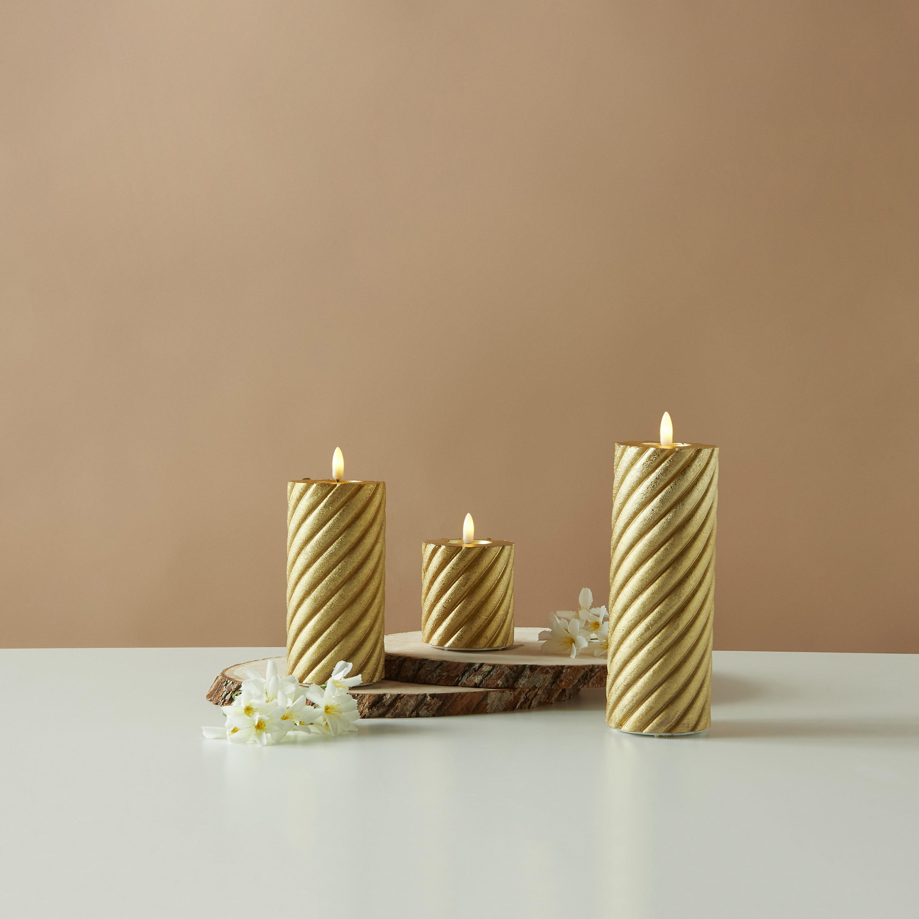 Countryfield Essentials Flameless LED Wax Pillar Candle - 15 cms-household-homefragrance-candles-image-5