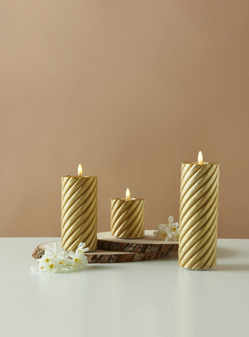 Countryfield Essentials Flameless LED Wax Pillar Candle - 15 cms-household-homefragrance-candles-image-5