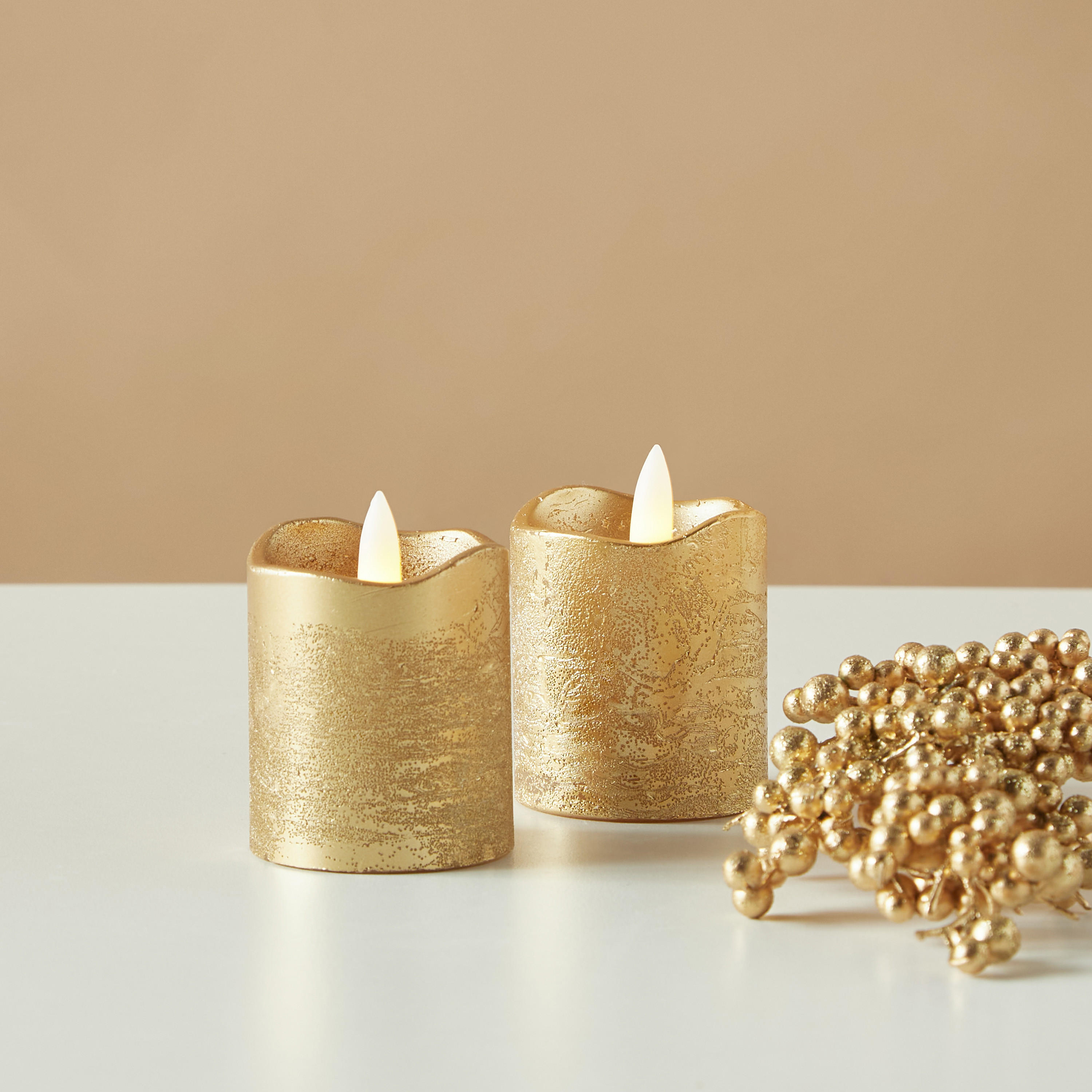 Countryfield Essentials 2-Piece LED Flameless Wax Pillar Candle Set - 7 cms-household-homefragrance-candles-image-4