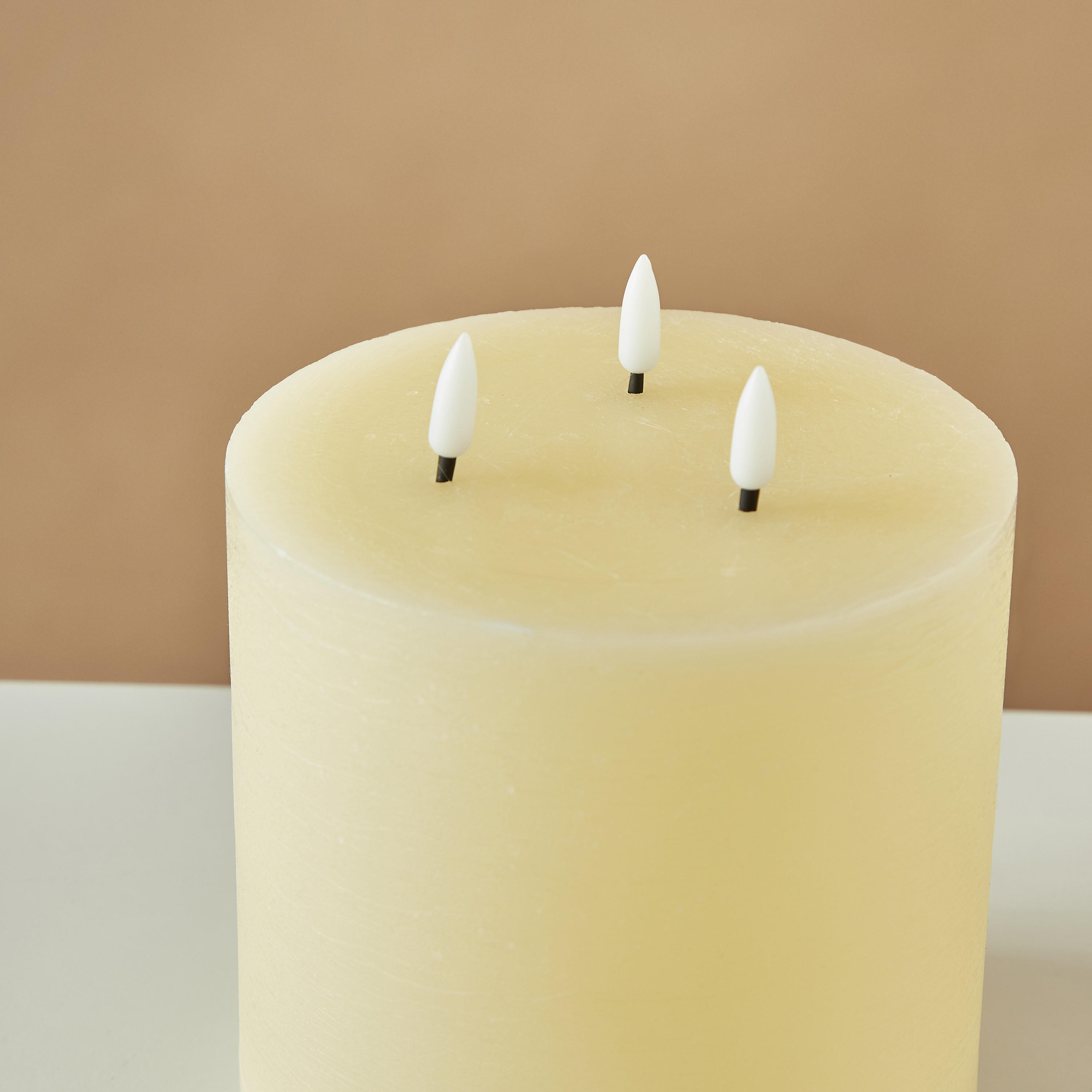 Essentials 3-Wick Flameless LED Wax Pillar Candle - 18 cms-household-homefragrance-candles-image-4