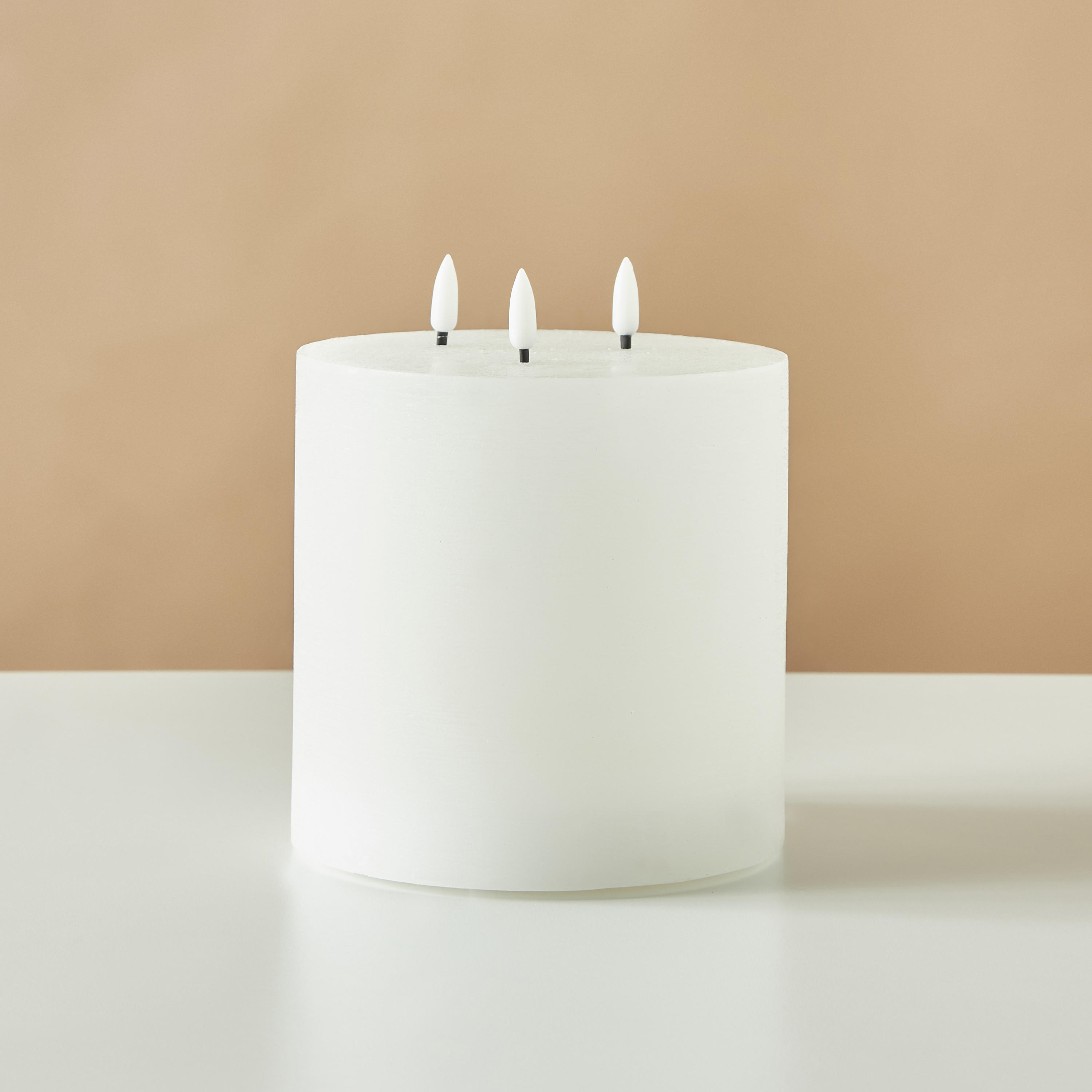 Countryfield Essentials 3-Wick Flameless LED Wax Pillar Candle - 18 cms-household-homefragrance-candles-image-2