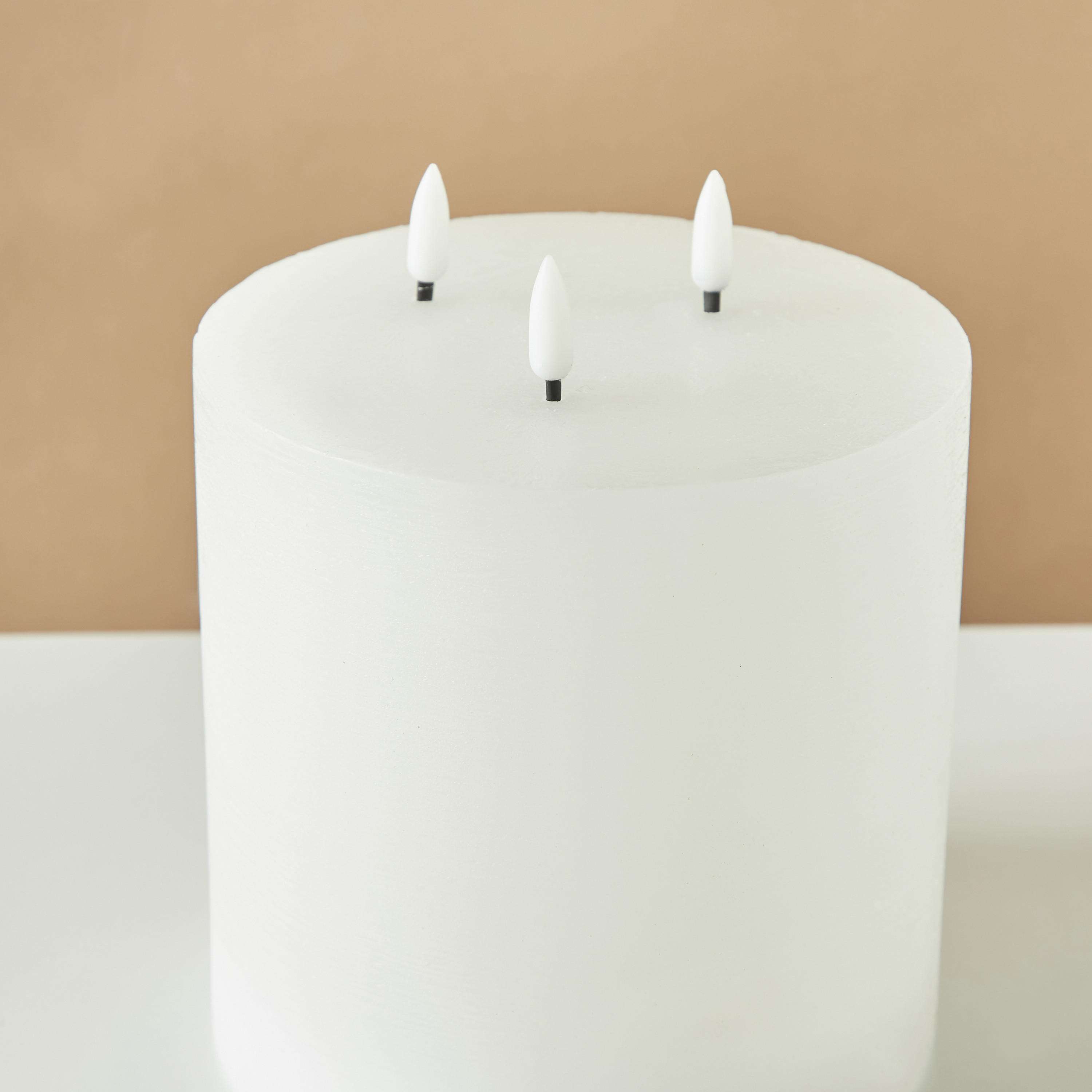 Countryfield Essentials 3-Wick Flameless LED Wax Pillar Candle - 18 cms-household-homefragrance-candles-image-4