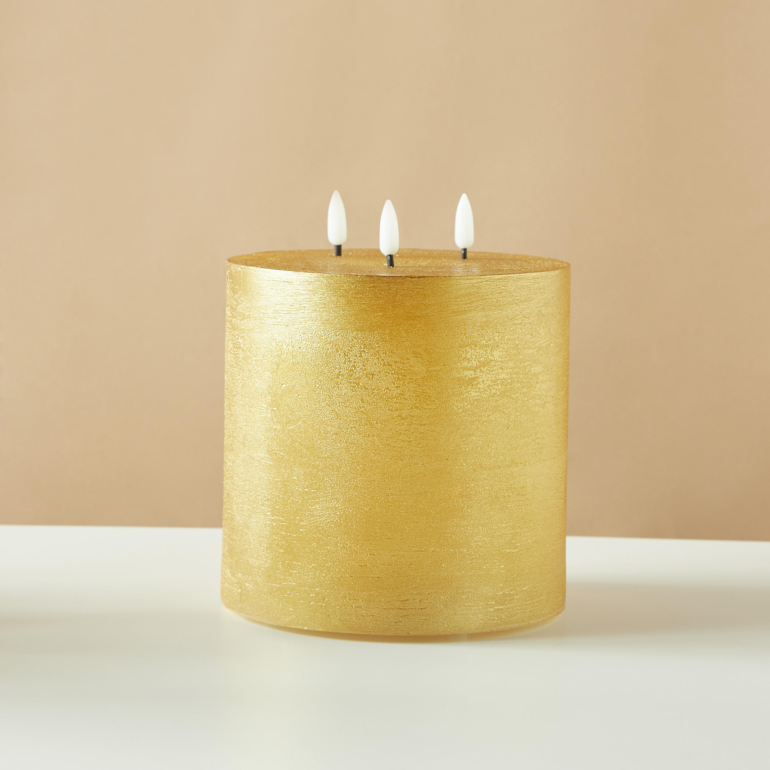 Countryfield Essentials 3-Wick Flameless LED Wax Pillar Candle - 18 cms-household-homefragrance-candles-image-2