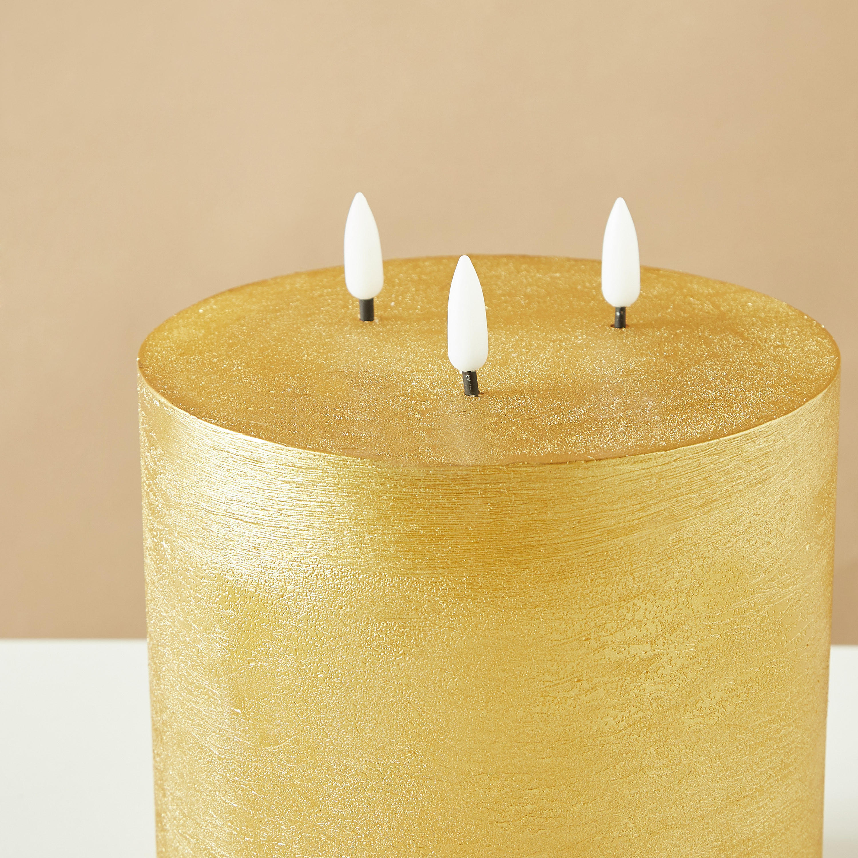 Countryfield Essentials 3-Wick Flameless LED Wax Pillar Candle - 18 cms-household-homefragrance-candles-image-4