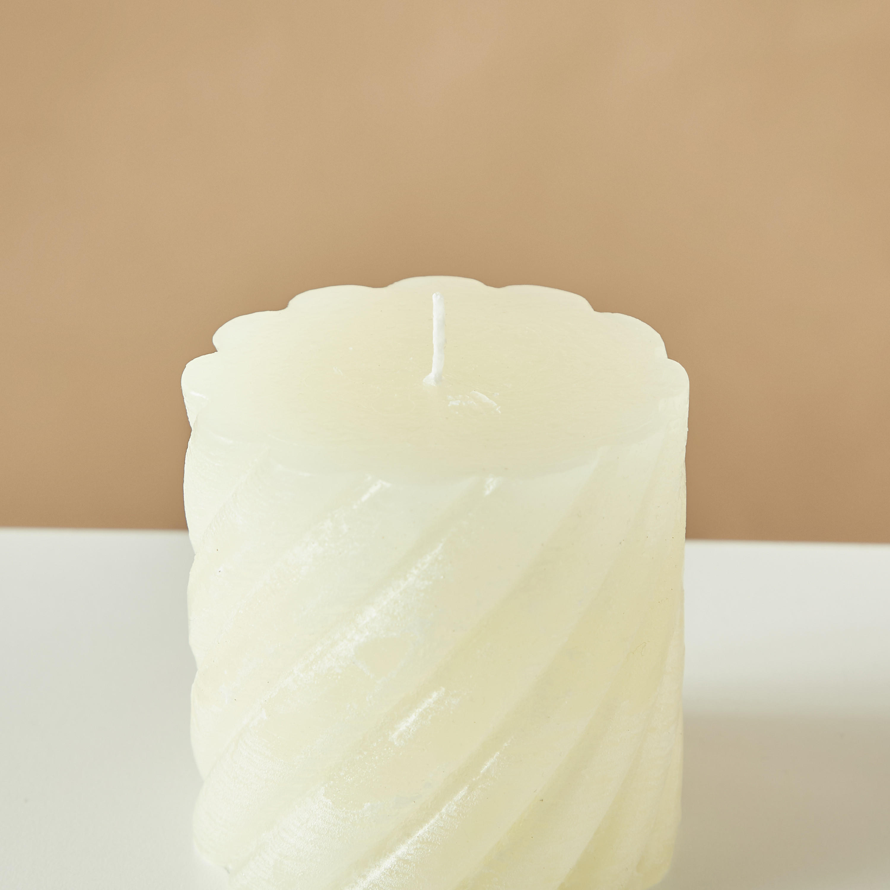 Countryfield Essentials Unscented Spiral Pillar Candle - 8 cms-household-homefragrance-candles-image-4