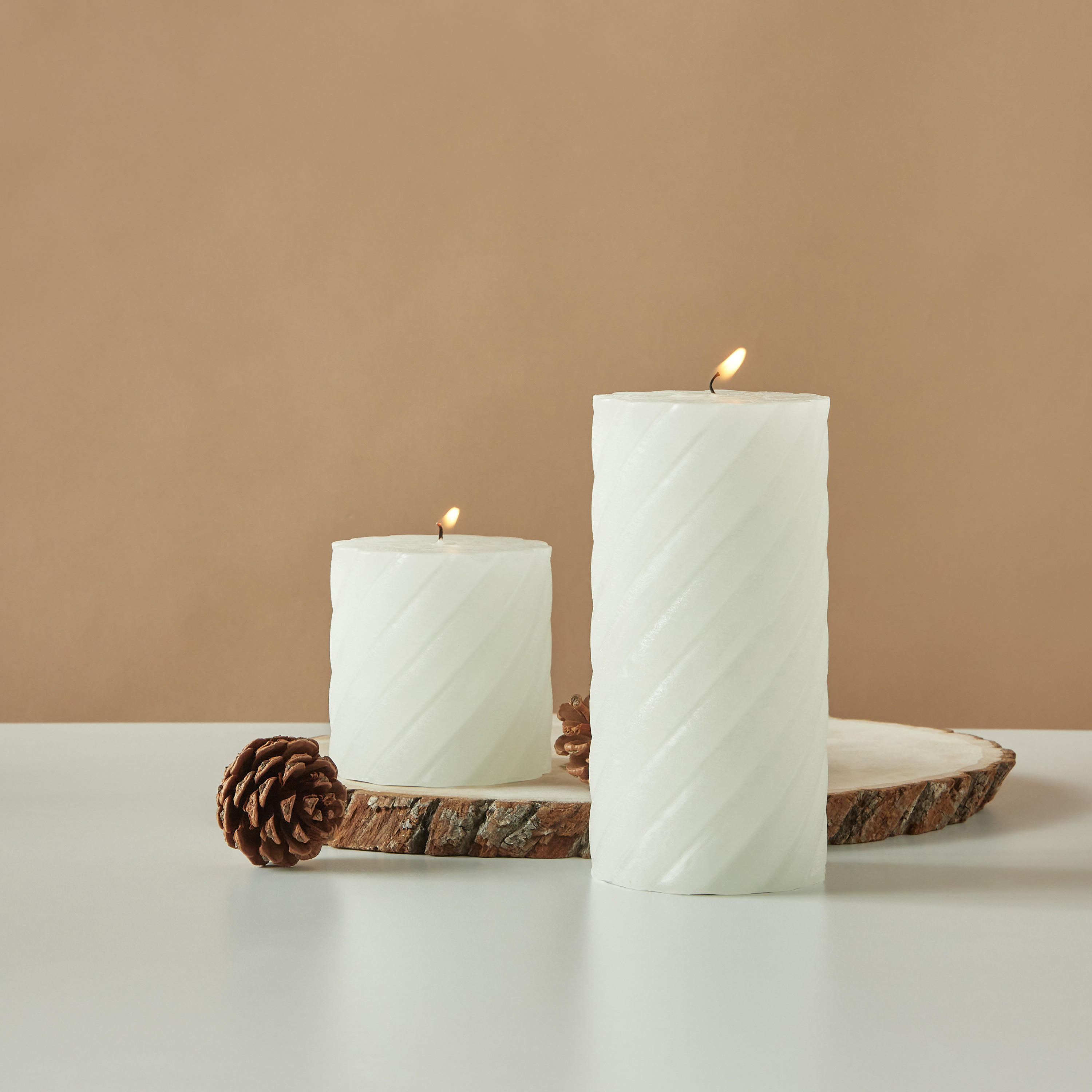 Countryfield Essentials Unscented Spiral Pillar Candle-household-homefragrance-candles-image-5